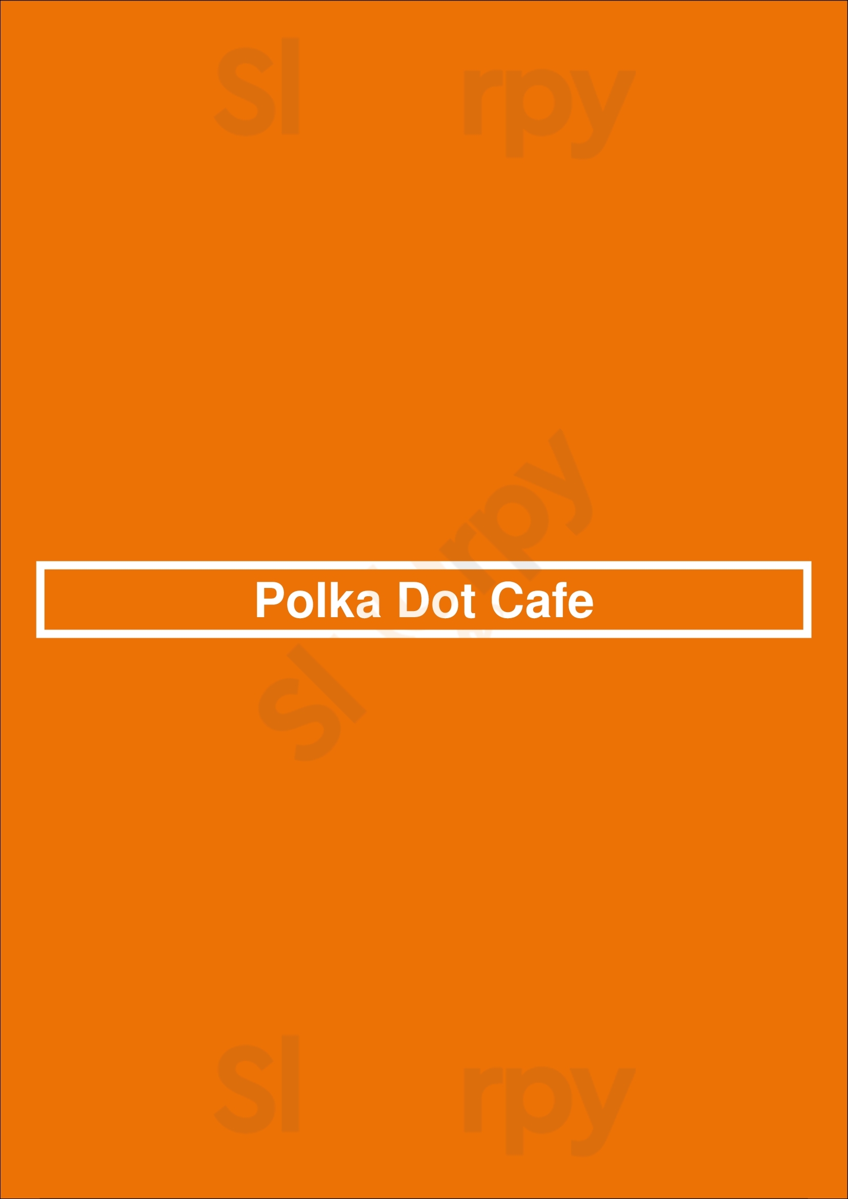 Main Menu - Polka Dot Cafe