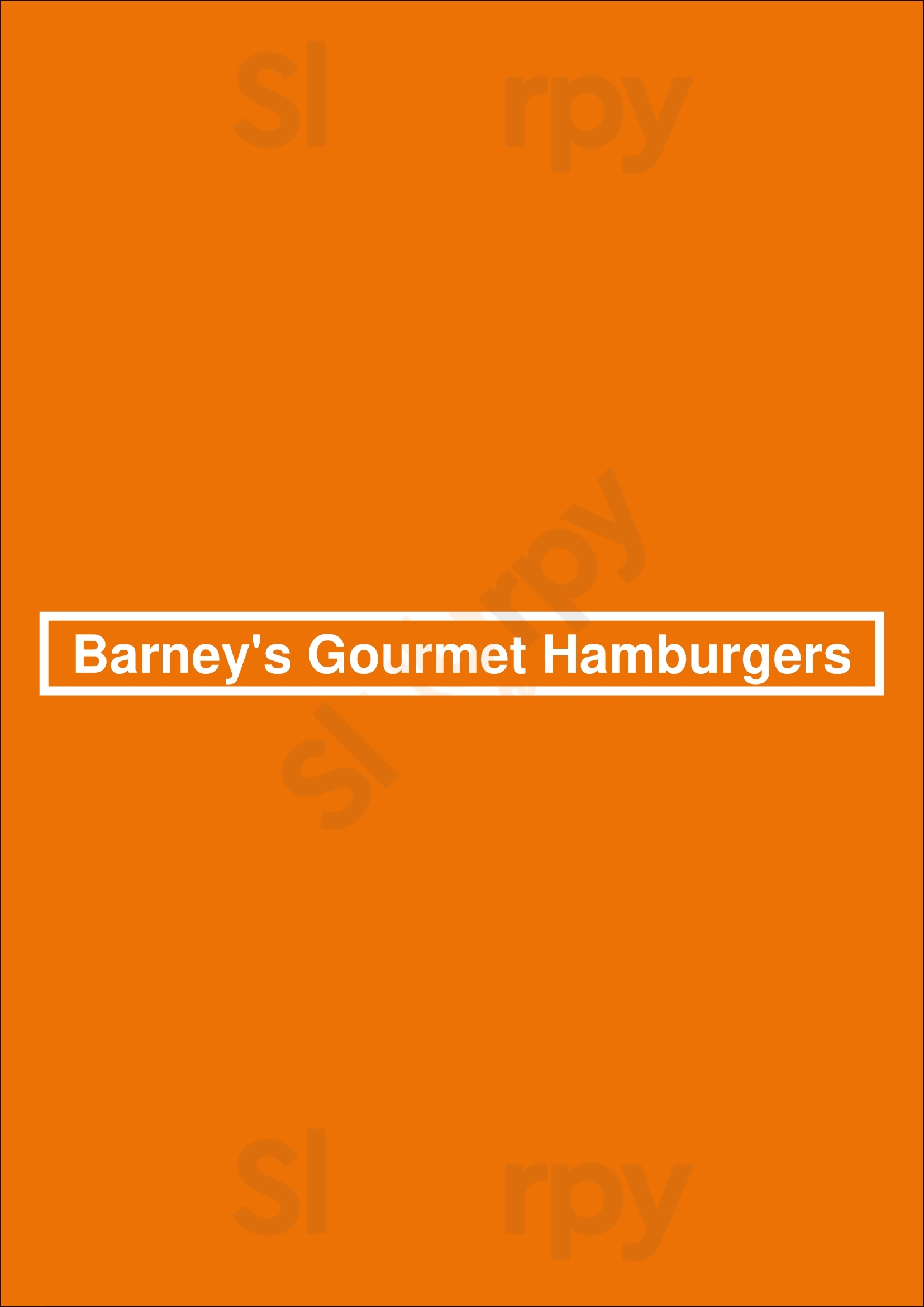 Main Menu - Barney's Gourmet Hamburgers