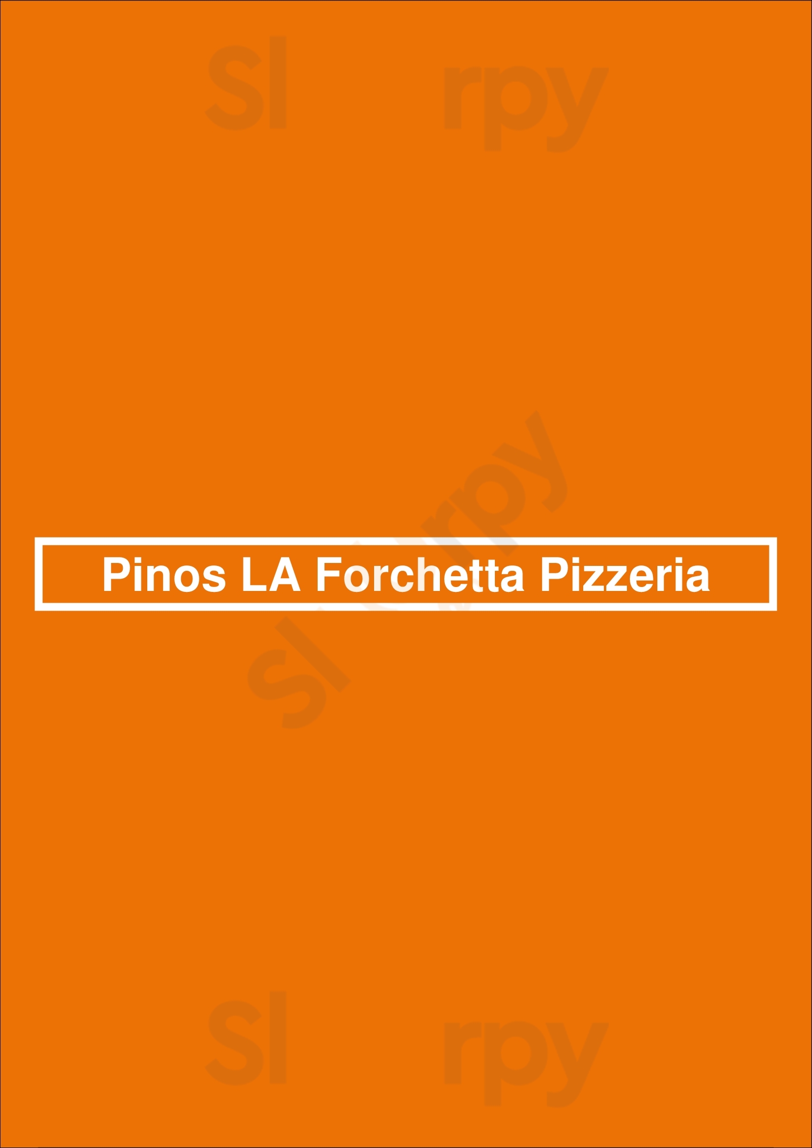 Main Menu - Pino's La Forchetta Pizza