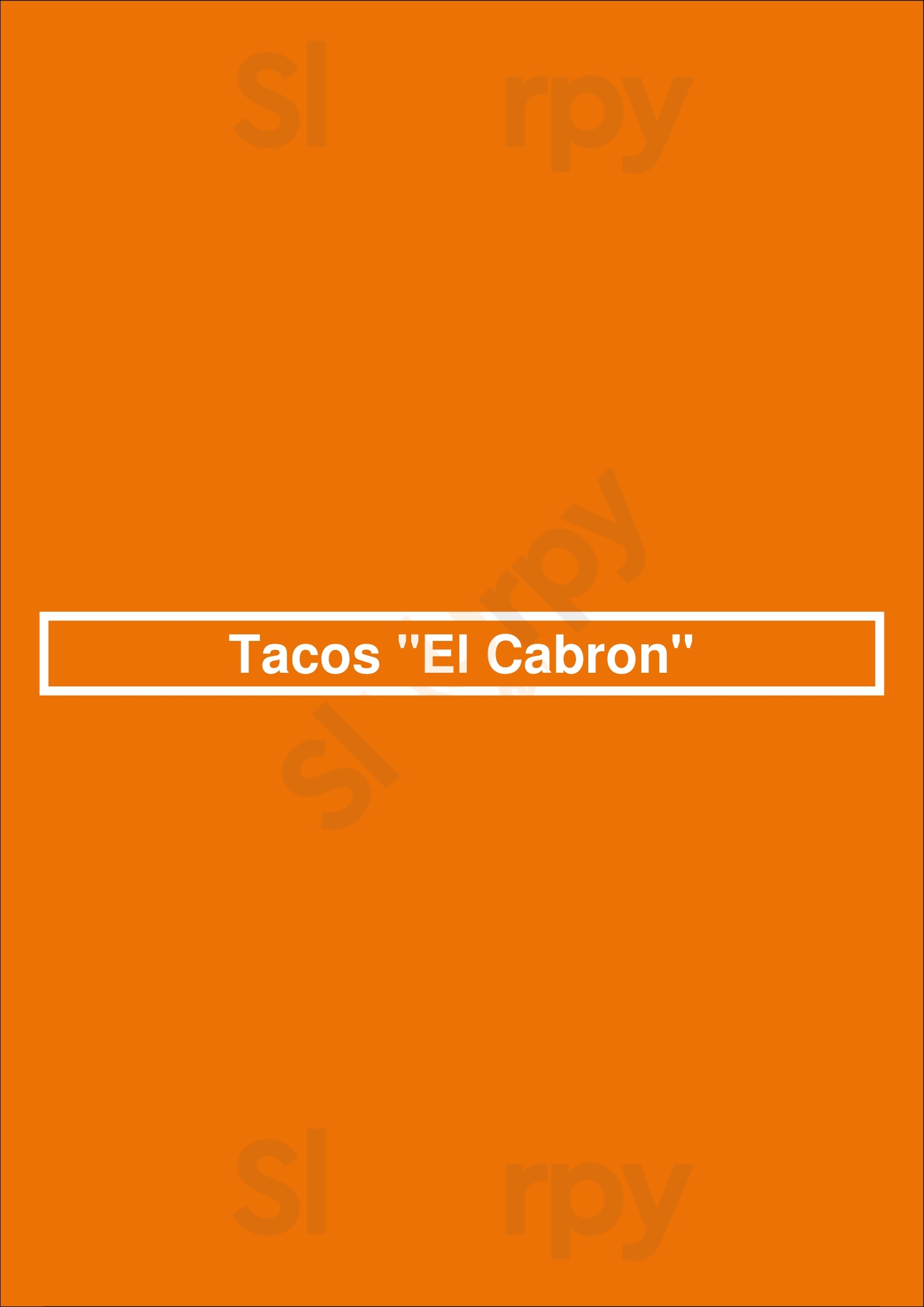 Tacos "el Cabron" San Diego Menu - 1