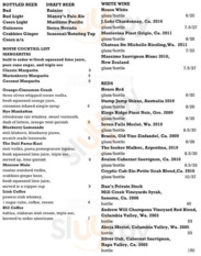 Sidestreet Kitchen & Bar menu