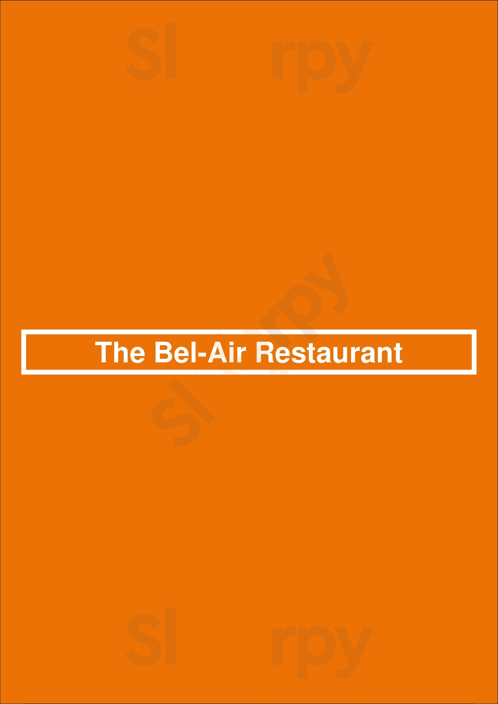 The Bel-air Restaurant Los Angeles Menu - 1