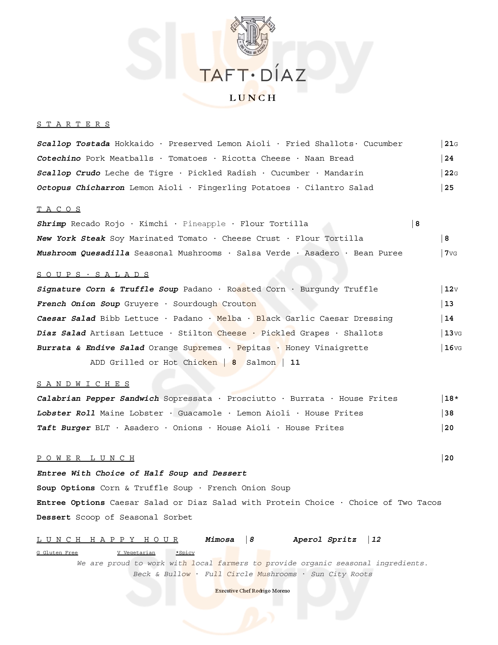 Main Menu - Oliver's Restaurant