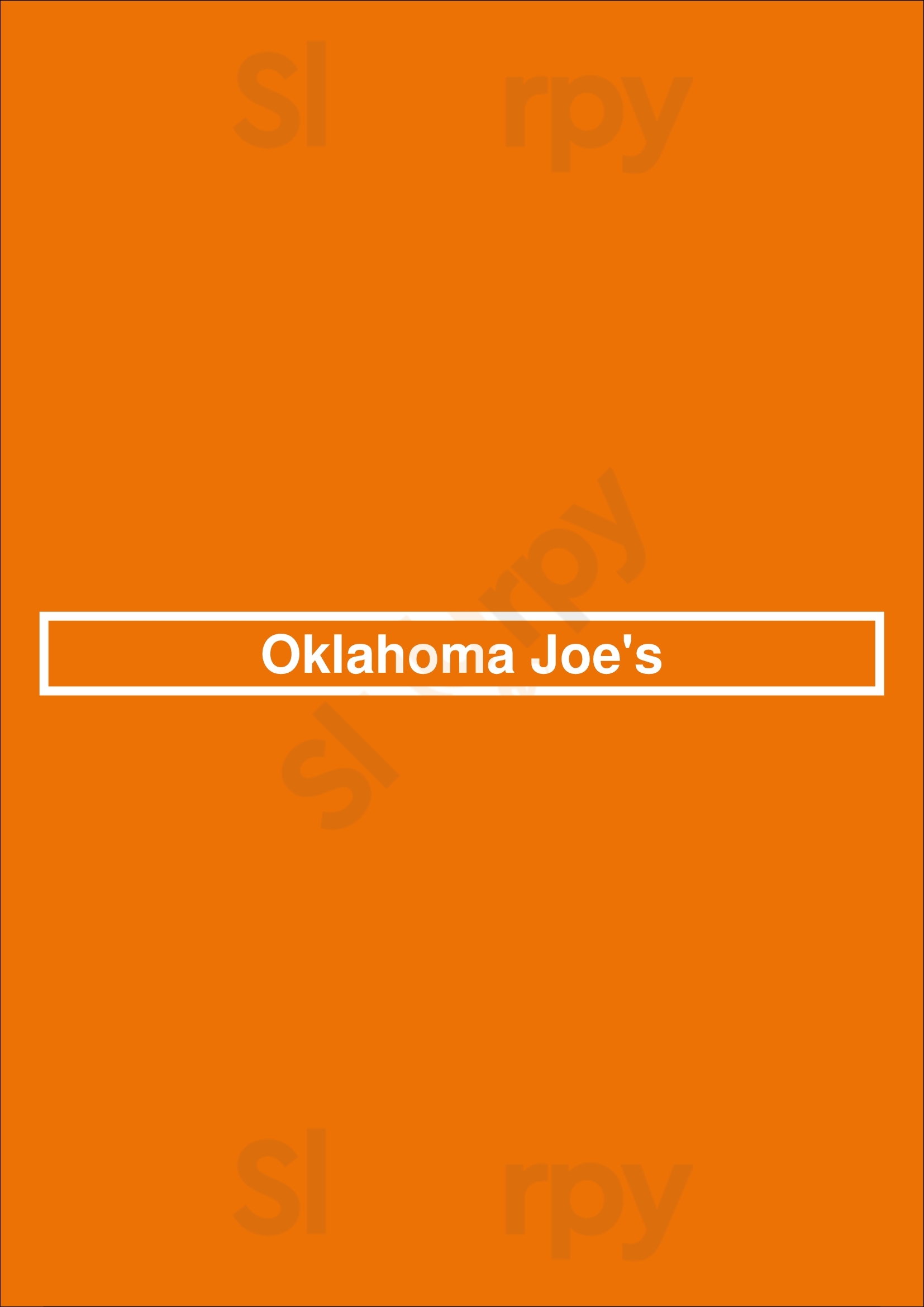 Oklahoma Joe's Omaha Menu - 1
