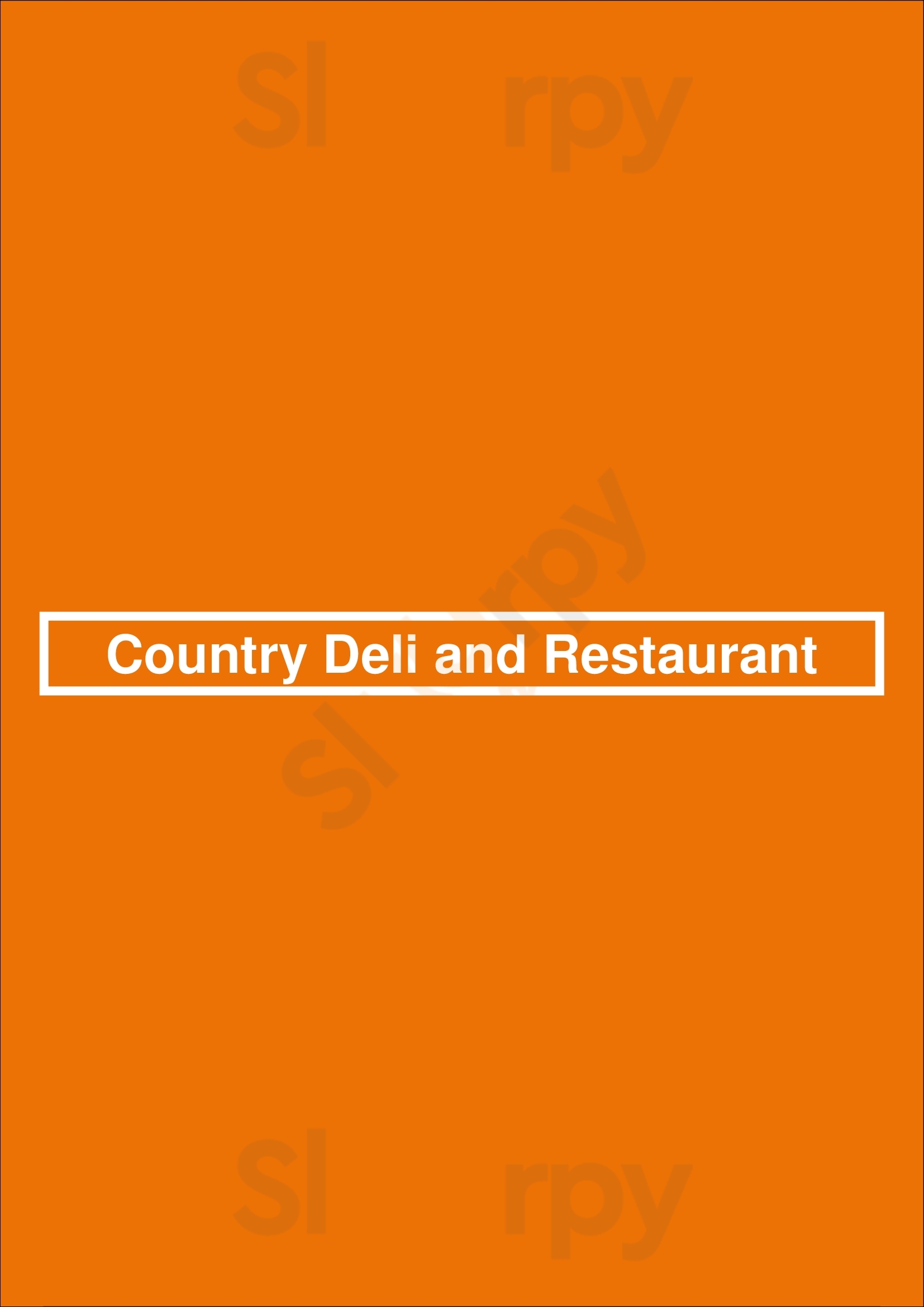 Country Deli And Restaurant Los Angeles Menu - 1