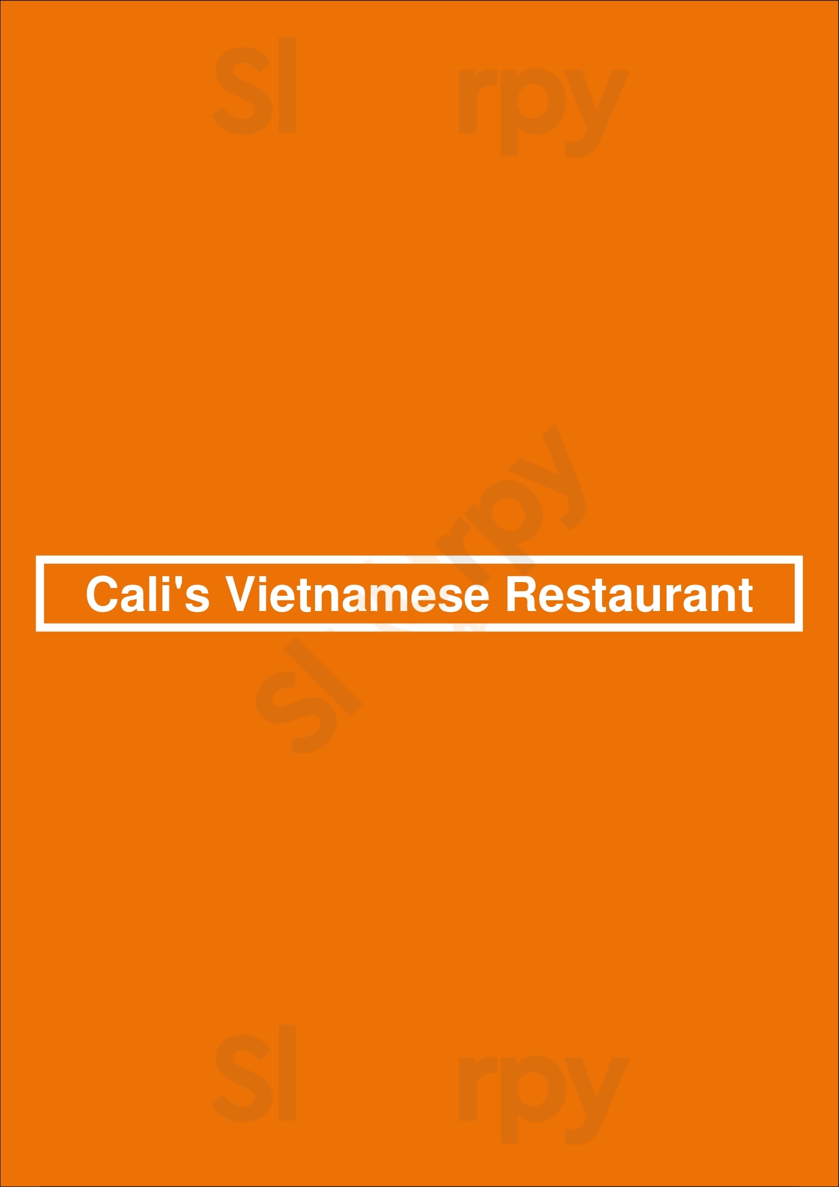 Cali's Vietnamese Restaurant Minneapolis Menu - 1