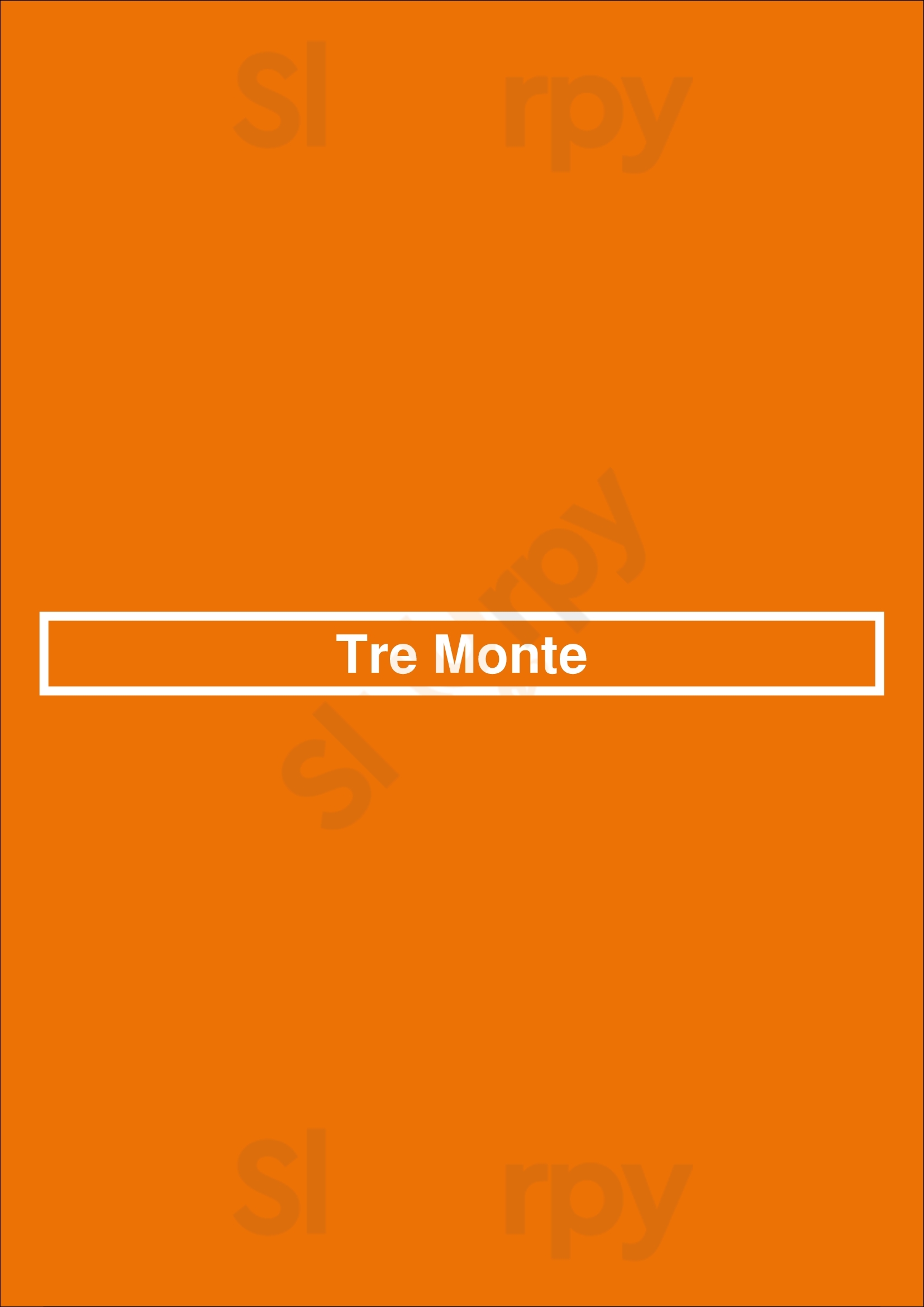 Tre Monte Boston Menu - 1