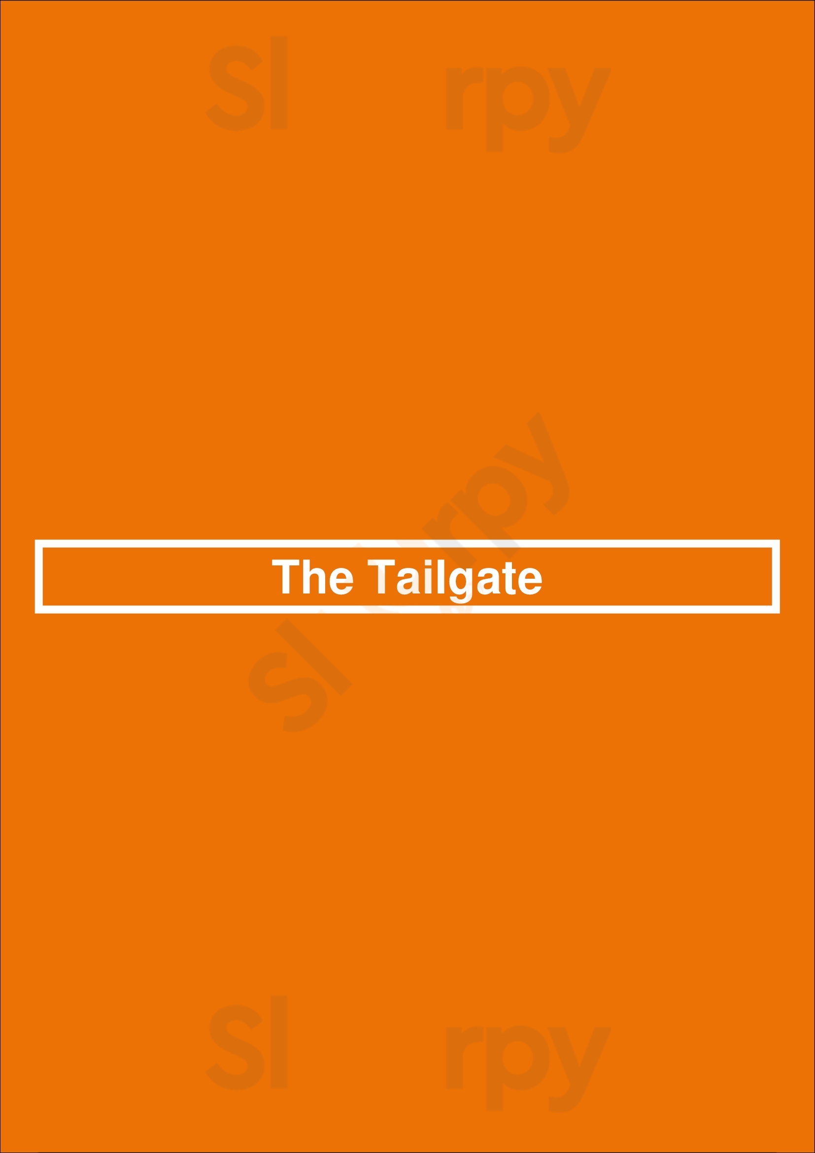 The Tailgate Indianapolis Menu - 1