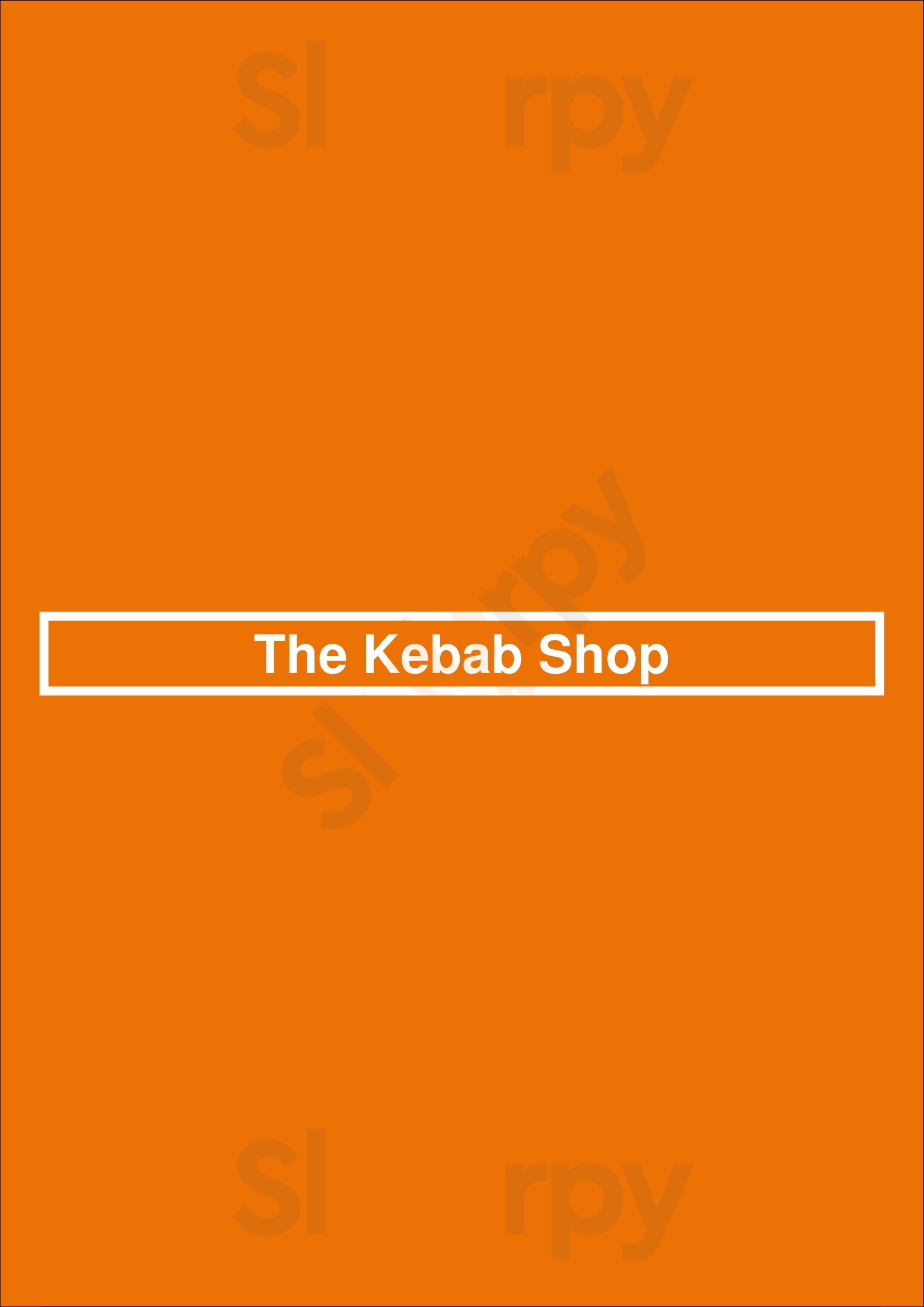 The Kebab Shop San Diego Menu - 1