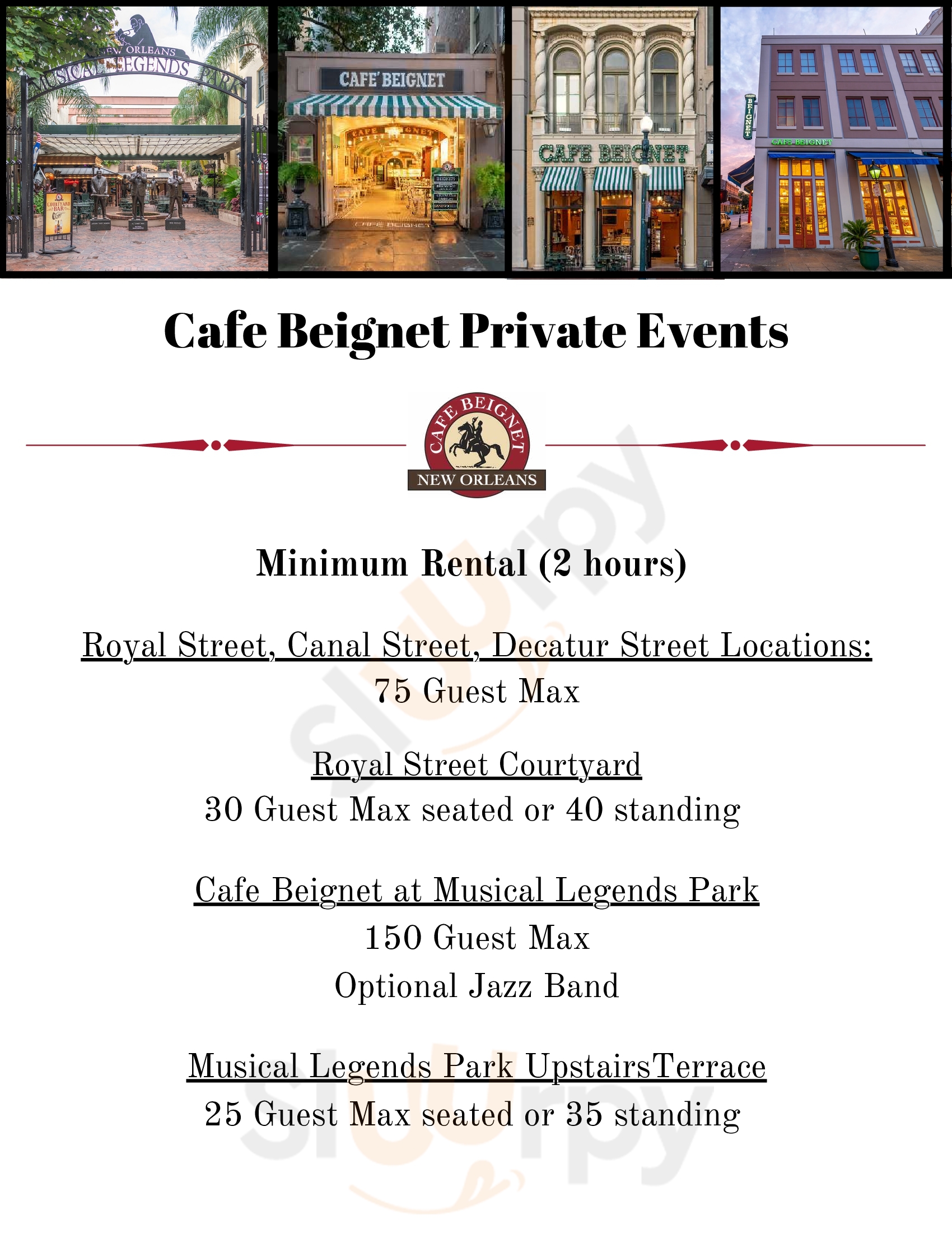 Main Menu - Cafe Beignet On St. Peter