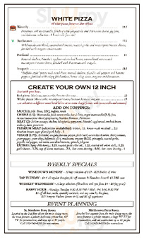 Coals Artisan Pizza menu