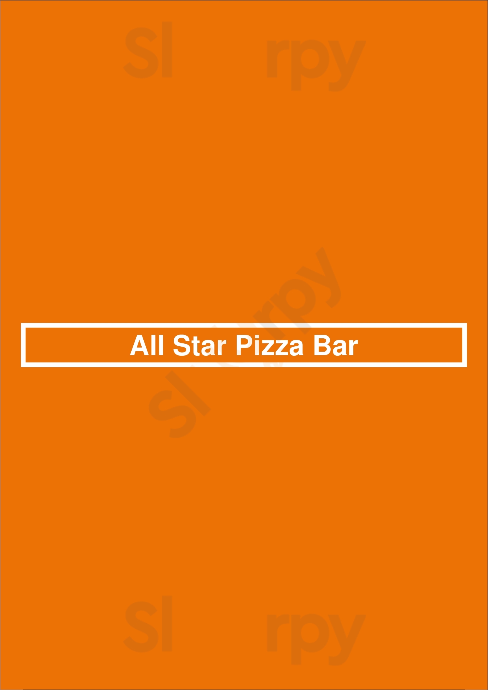 Main Menu - All Star Pizza Bar