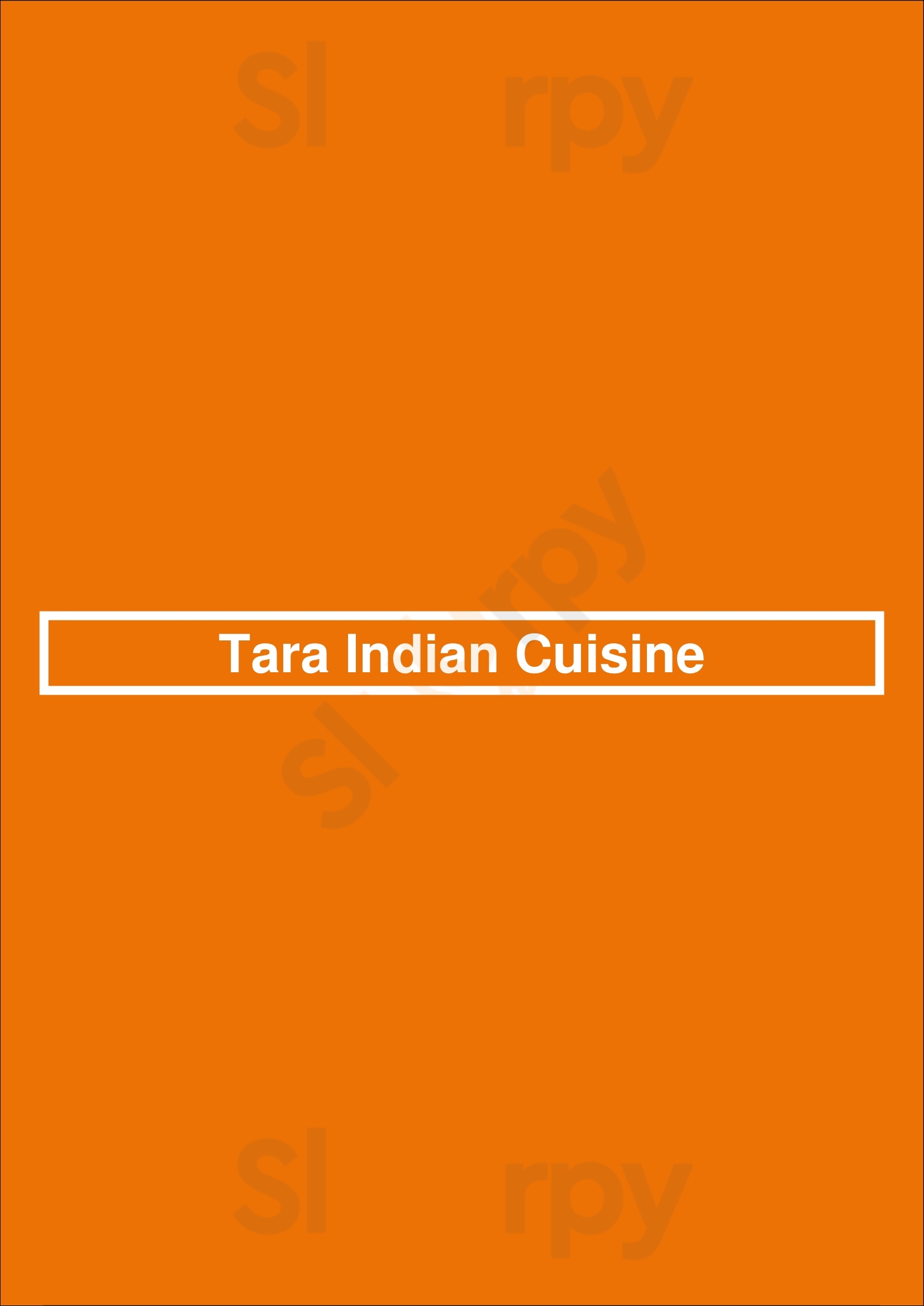 Tara Indian Cuisine San Francisco Menu - 1