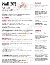 Mcmenamins Mall 205 menu