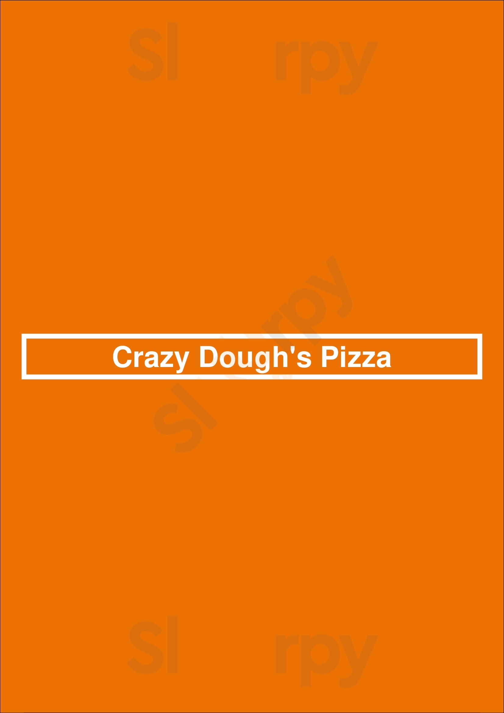 Crazy Dough's Pizza Boston Menu - 1