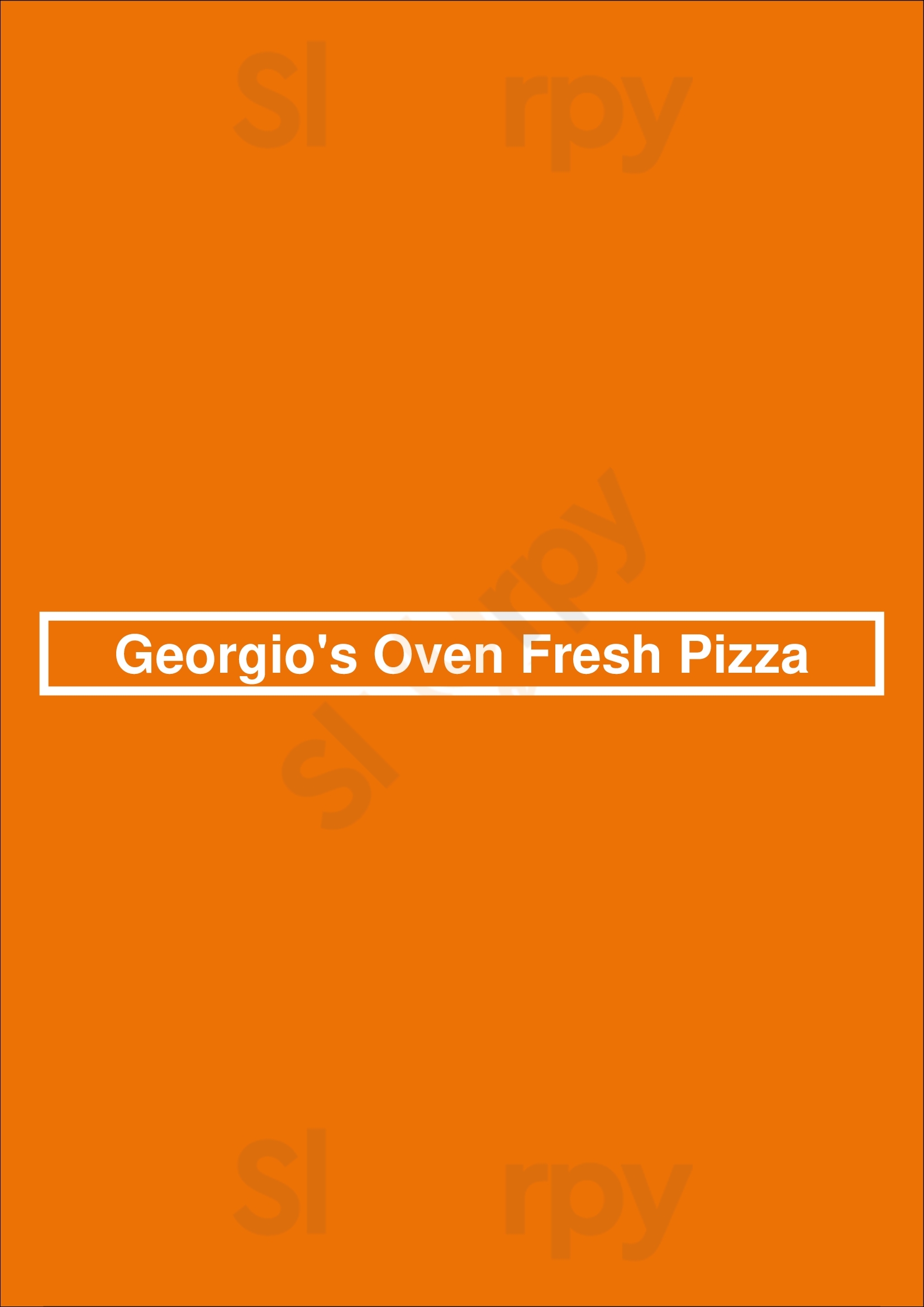 Main Menu - Georgio's Oven Fresh Pizza