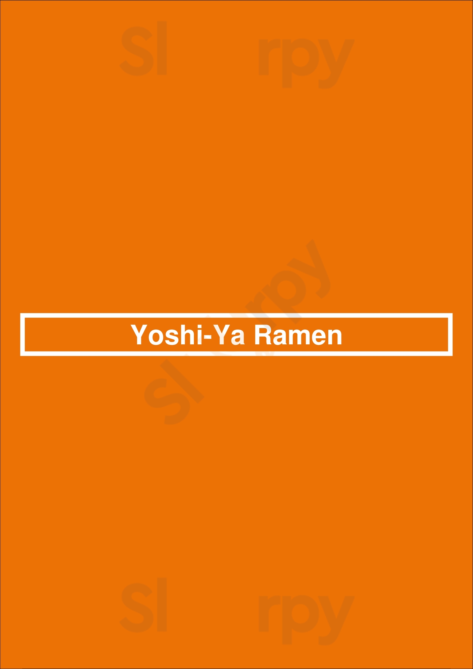 Yoshi-ya Ramen Omaha Menu - 1