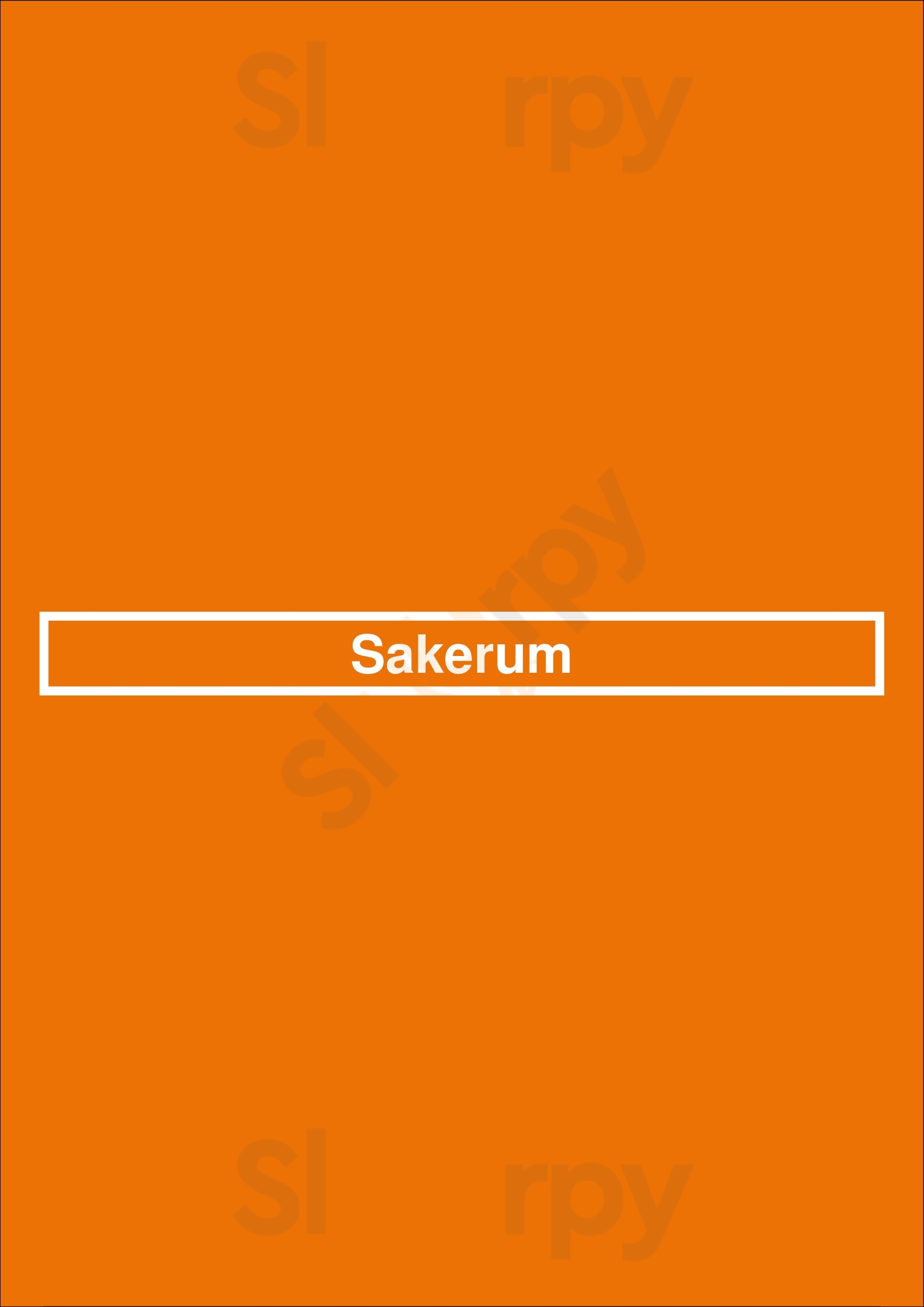 Sakerum Washington DC Menu - 1