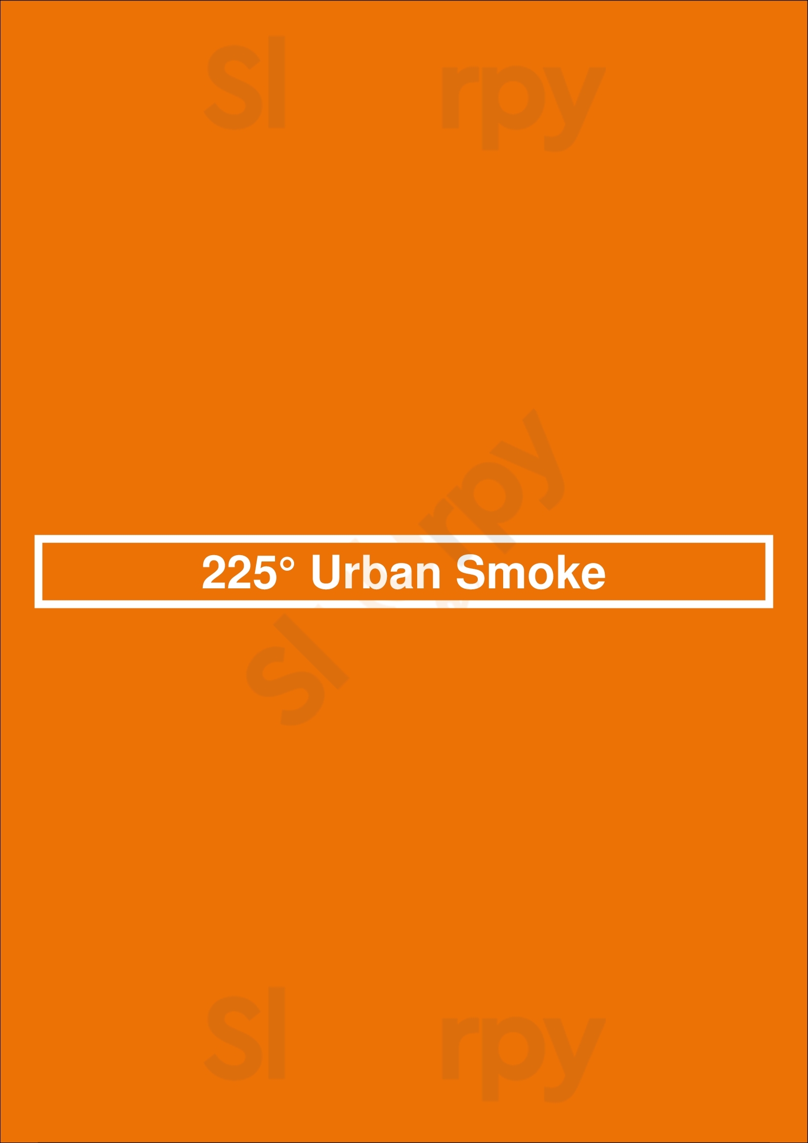 225° Urban Smoke San Antonio Menu - 1
