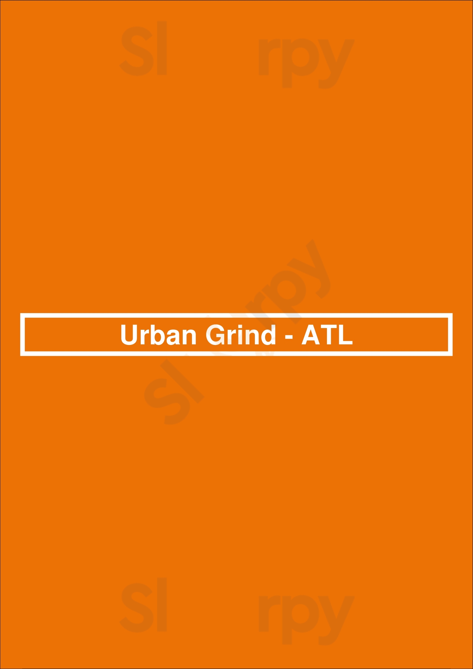 Main Menu - Urban Grind