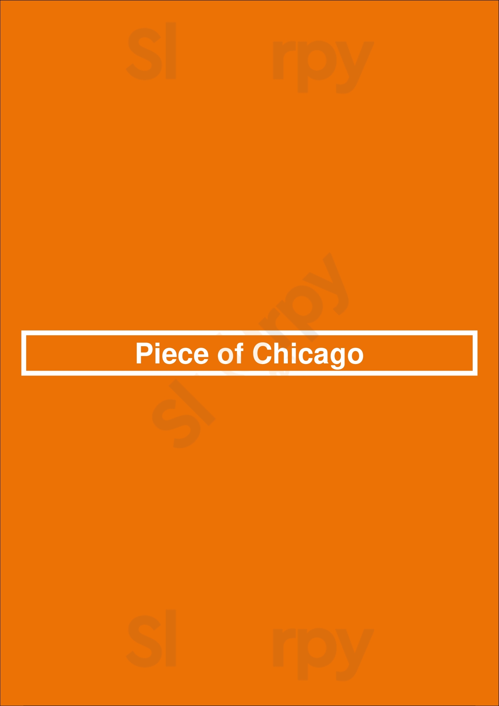 Piece Of Chicago Columbus Menu - 1