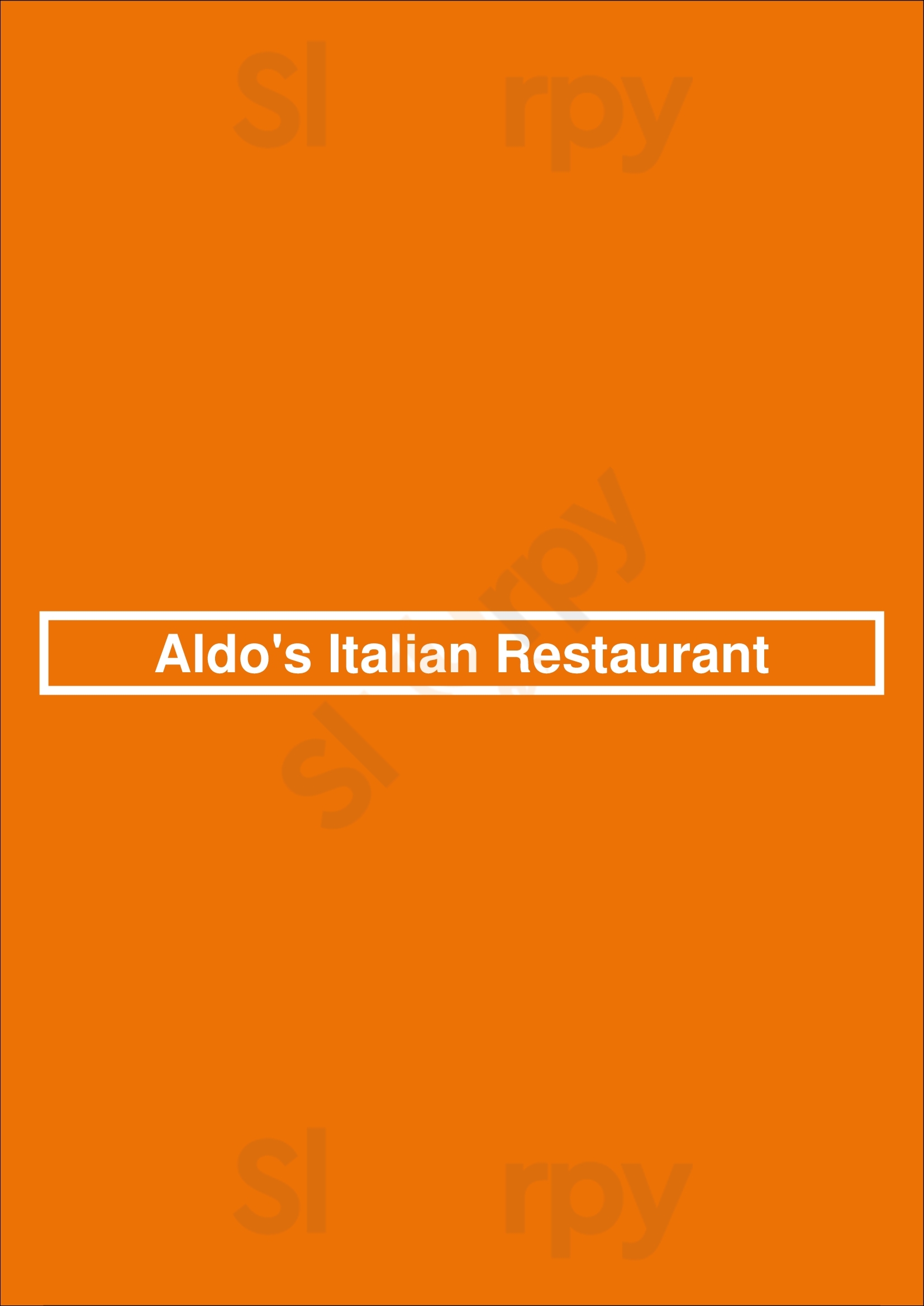 Aldo's Italian Restaurant Atlanta Menu - 1