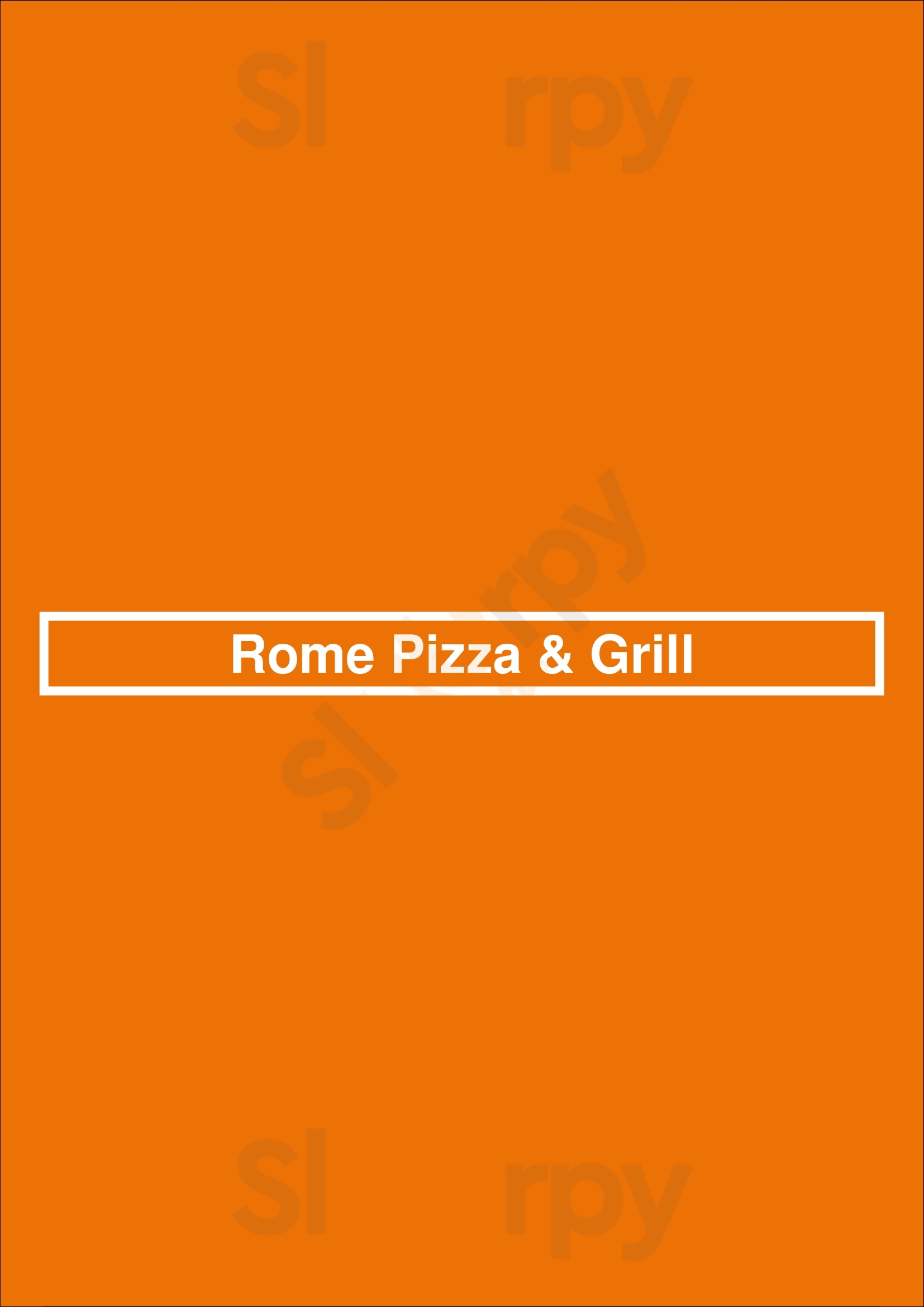 Rome Pizza & Grill Boston Menu - 1