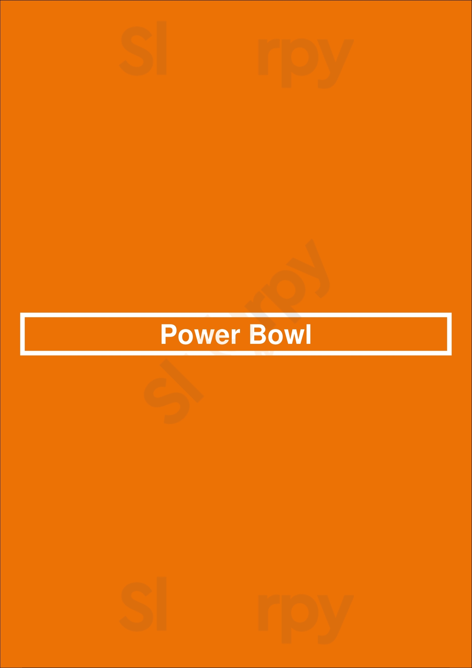Power Bowl San Jose Menu - 1