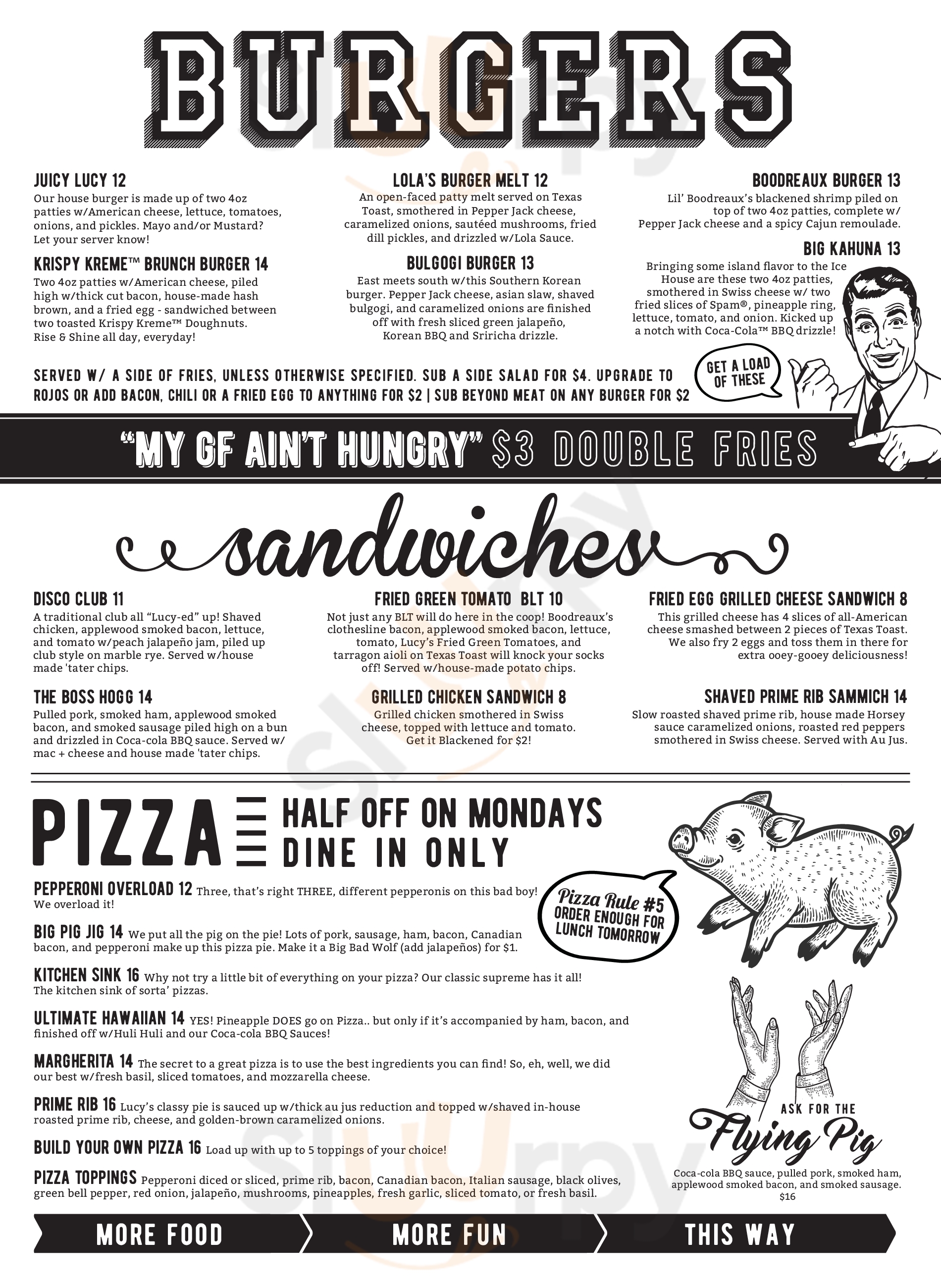 Main Menu - Lucy Cooper's Texas Ice House