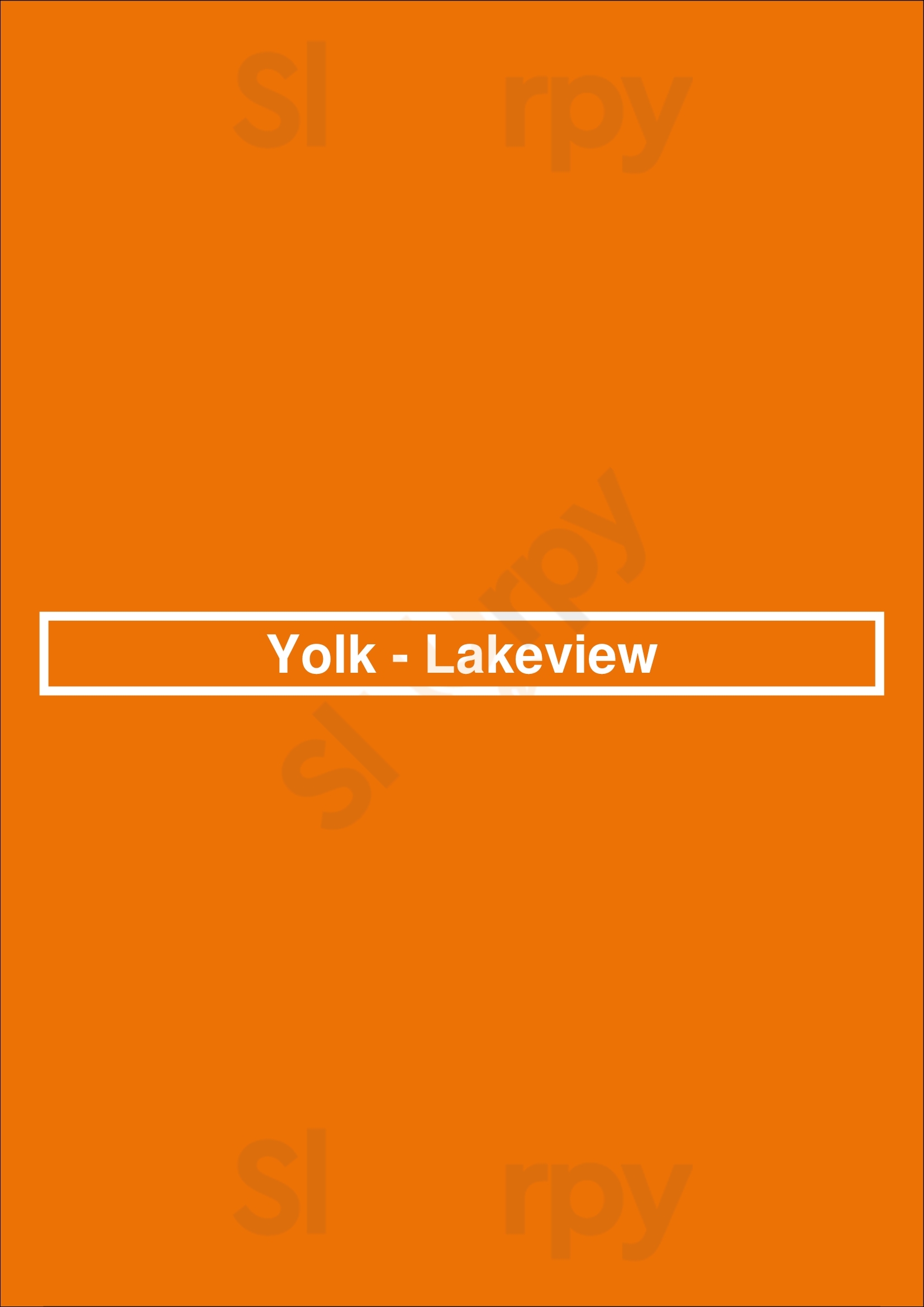 Yolk - Lakeview Chicago Menu - 1