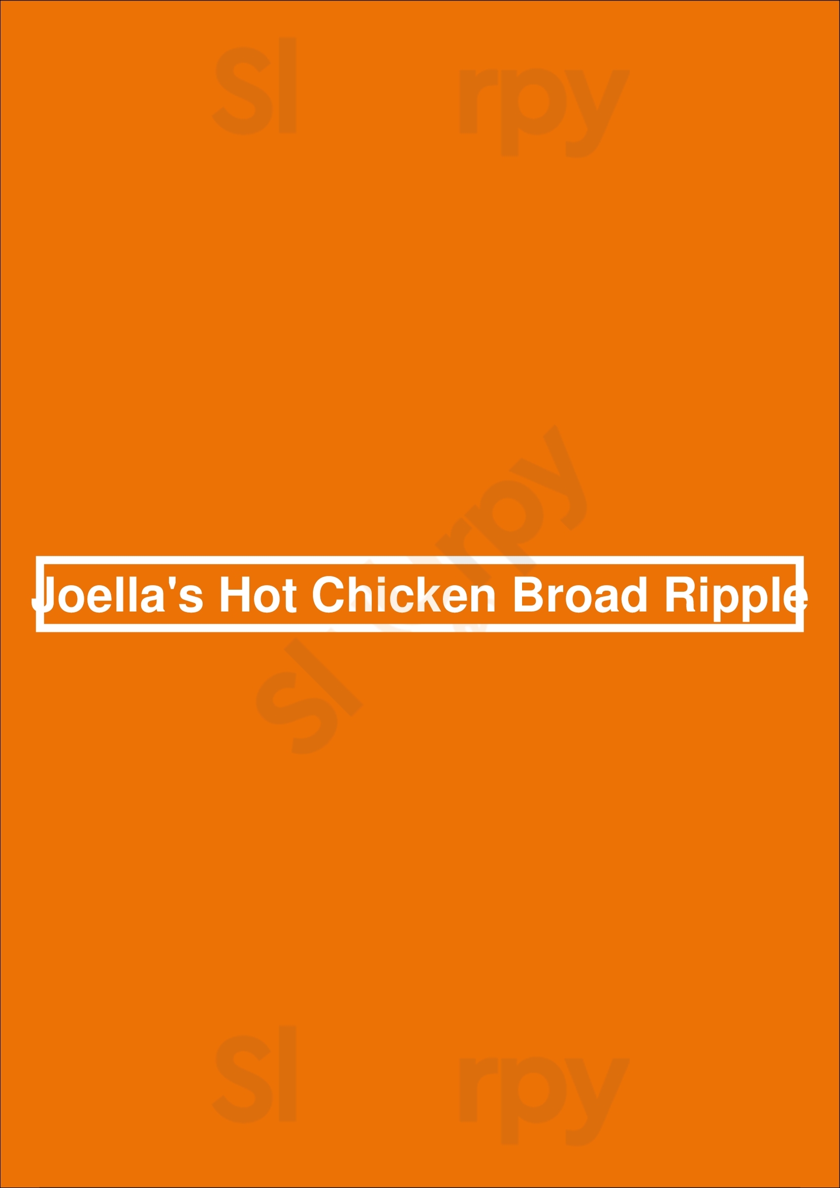 Joella's Hot Chicken - Broad Ripple Indianapolis Menu - 1