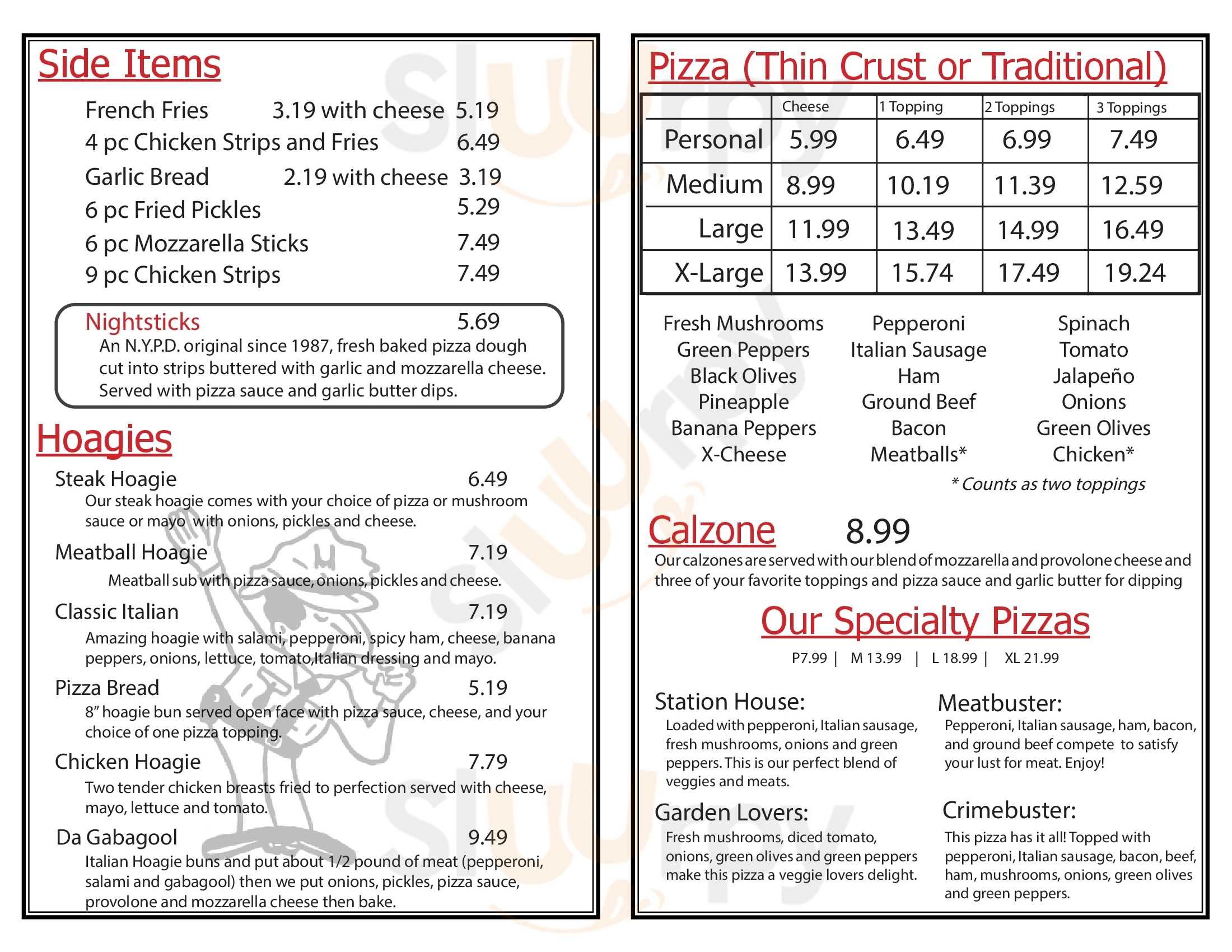 Main Menu - N.y.p.d. Pizza Delivery