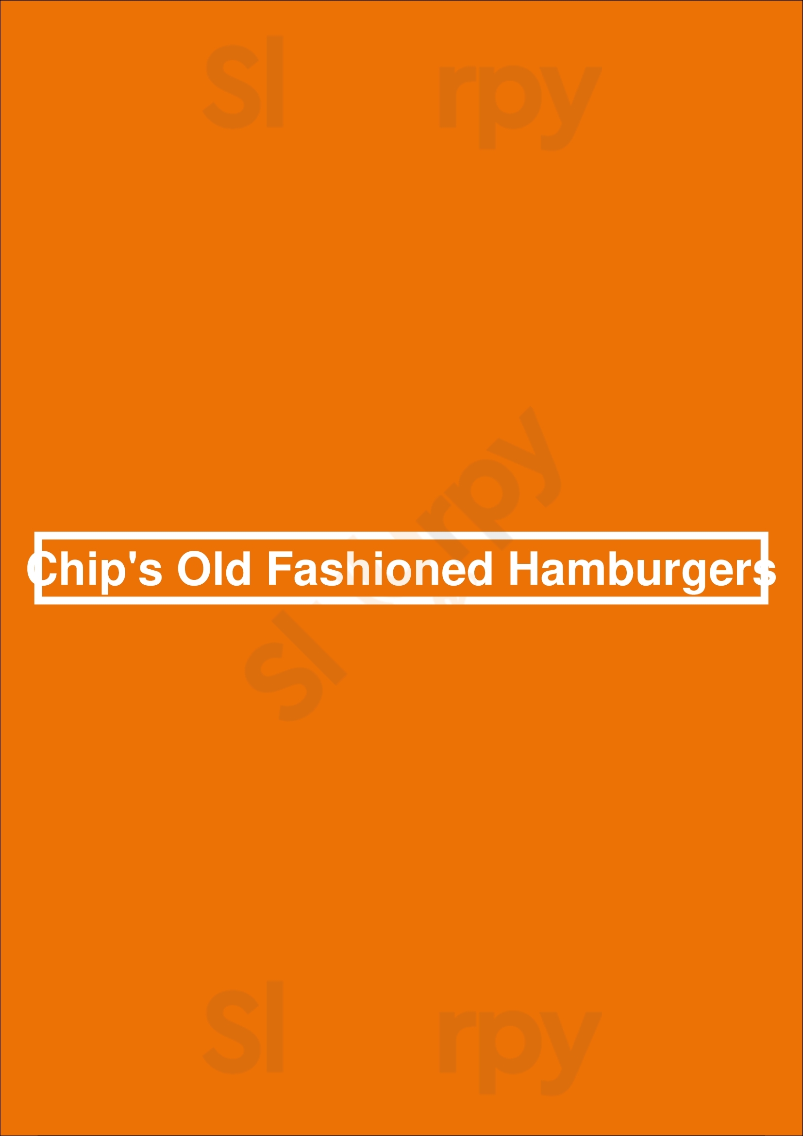 Chip's Old Fashioned Hamburgers Dallas Menu - 1