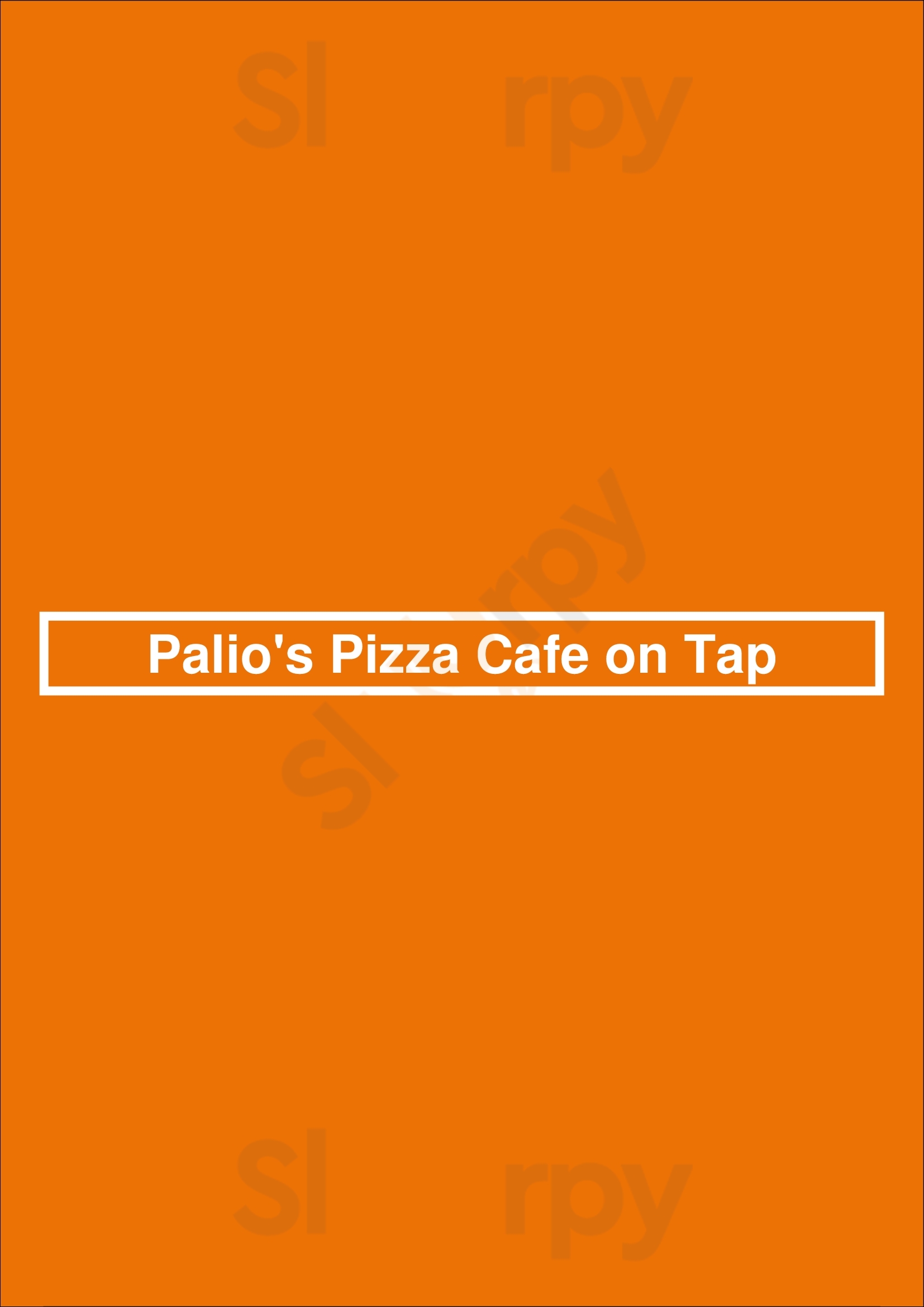 Palio's Pizza Cafe On Tap Fort Worth Menu - 1