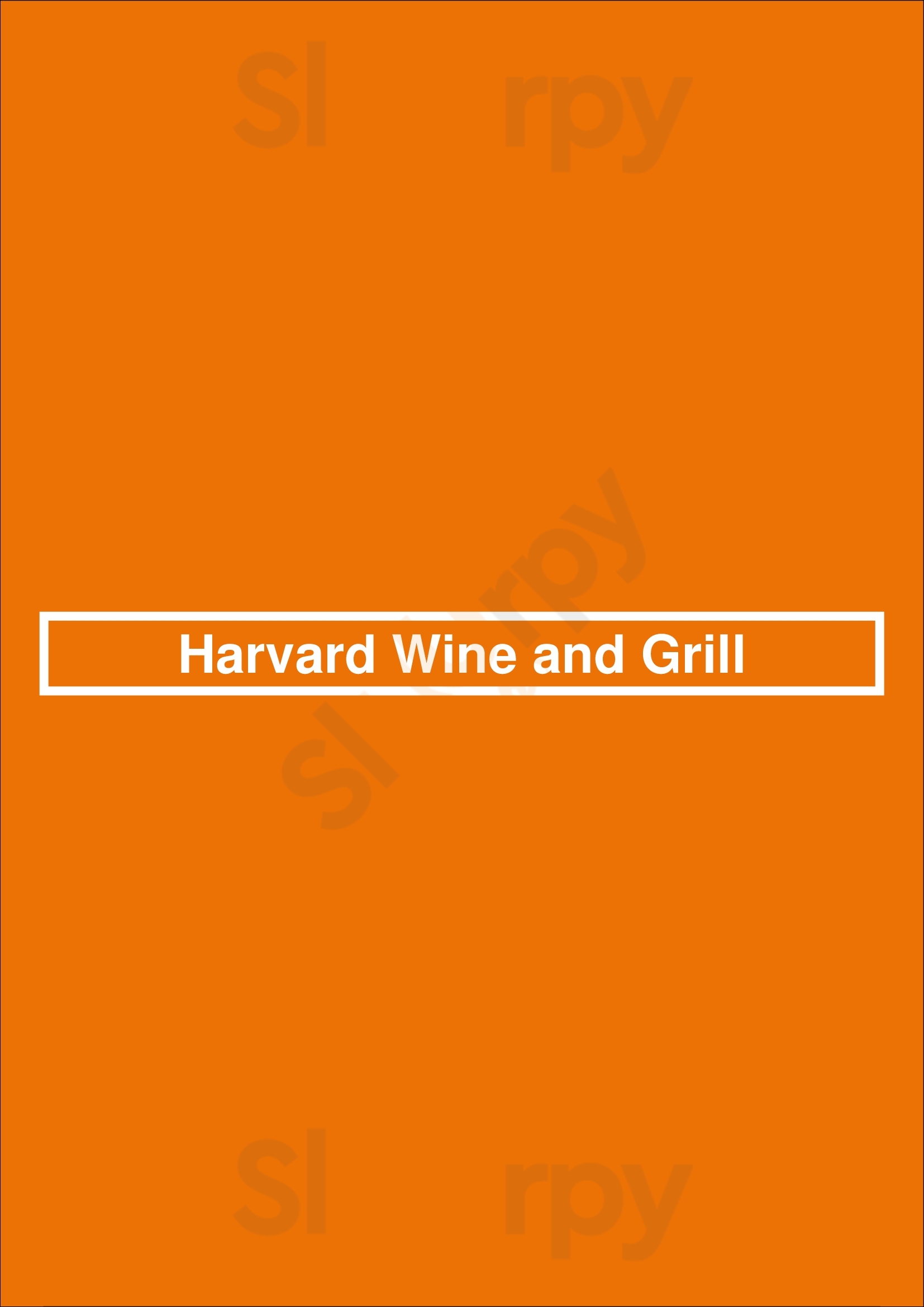 Harvard Wine And Grill Cleveland Menu - 1