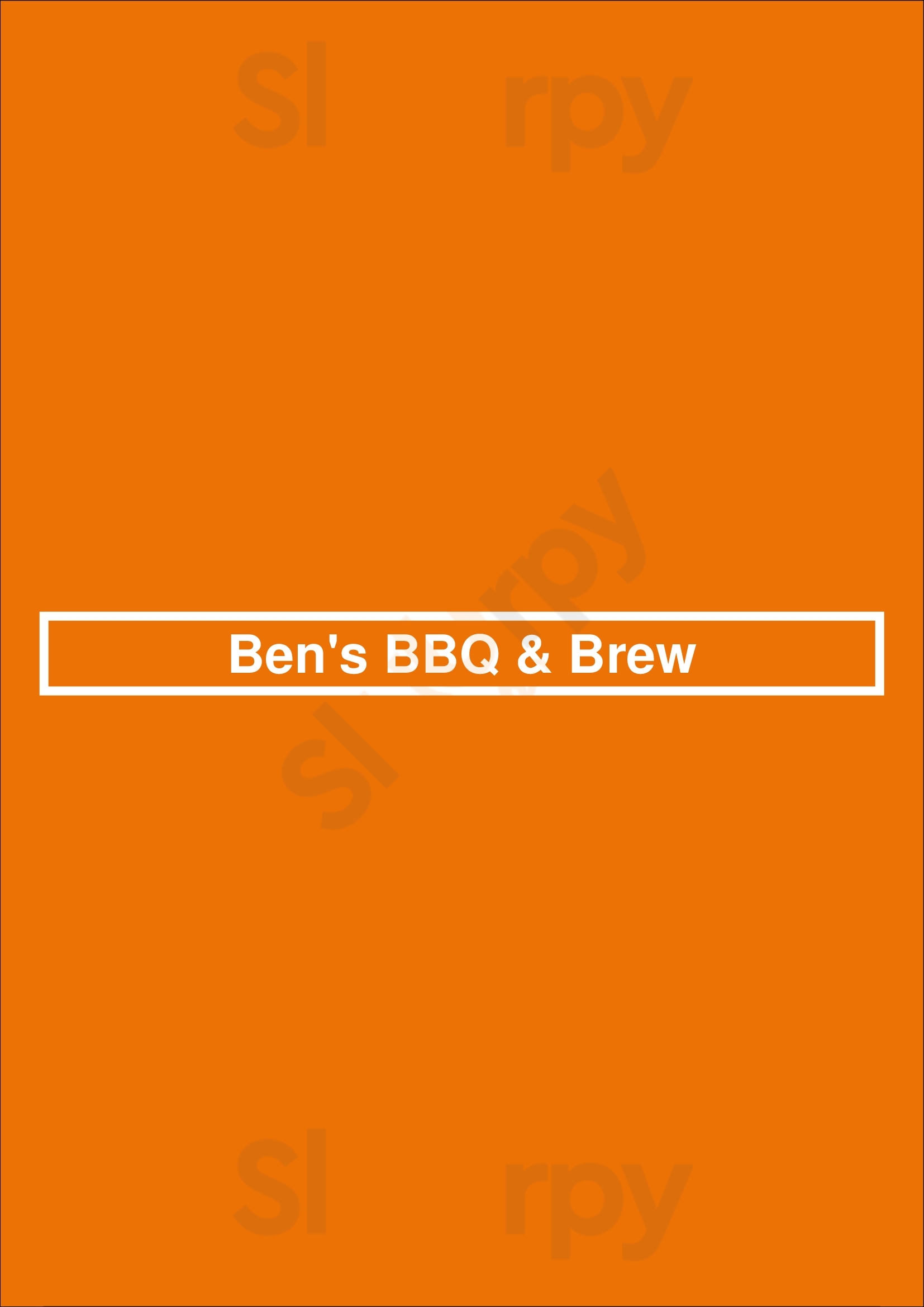 Main Menu - Ben's Bbq & Brew