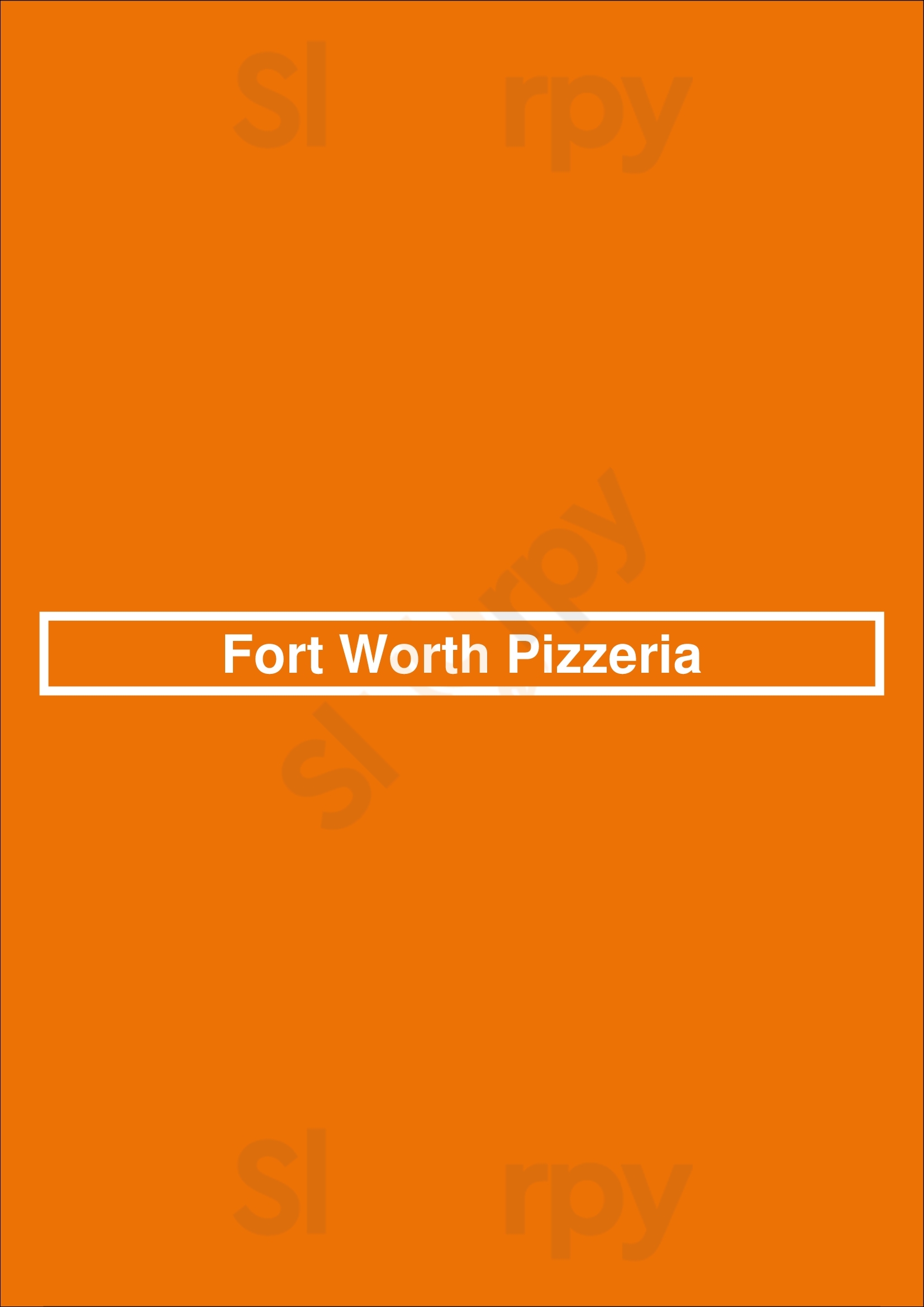 Main Menu - Fort Worth Pizzeria