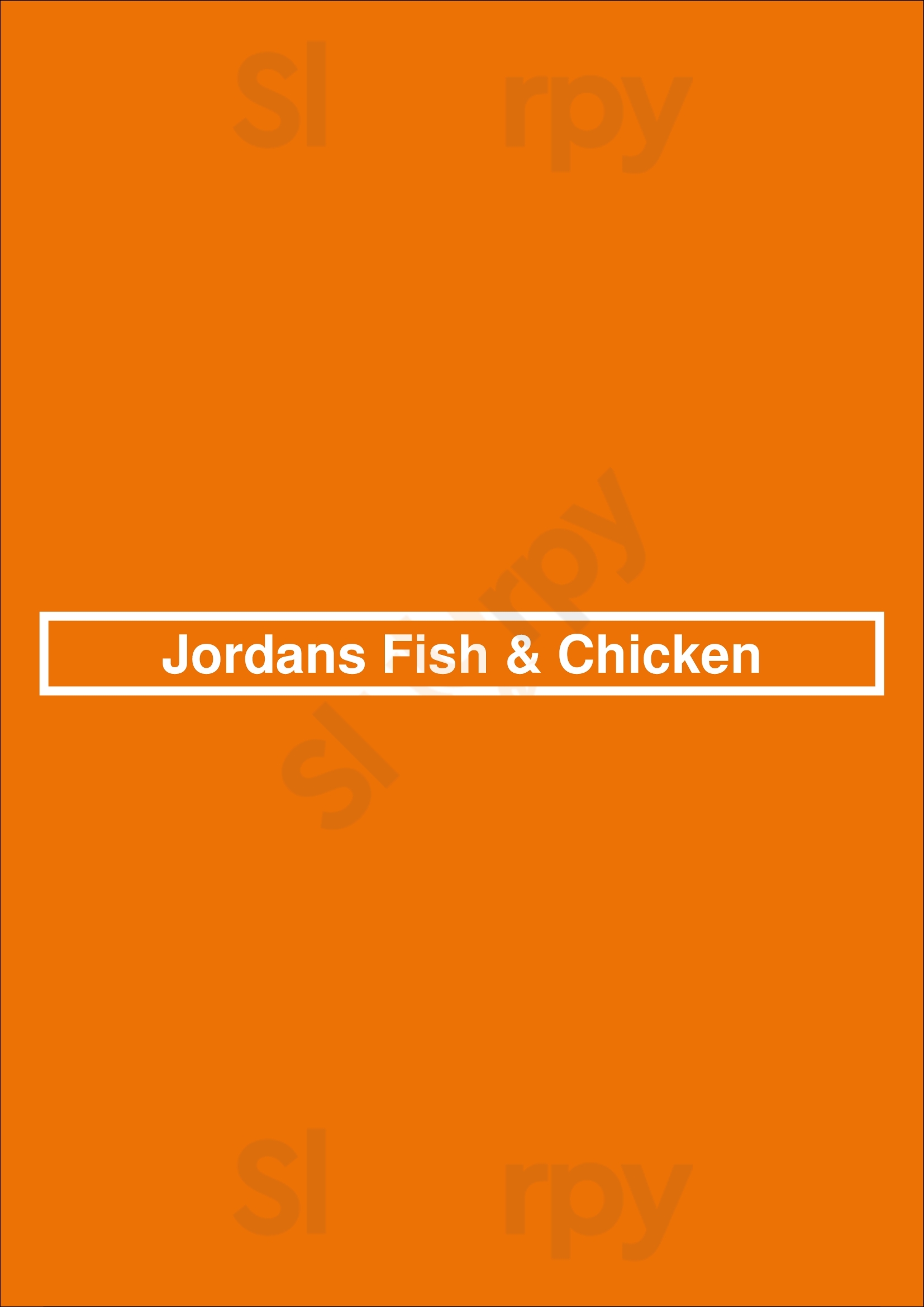 Jordans Fish & Chicken Indianapolis Menu - 1