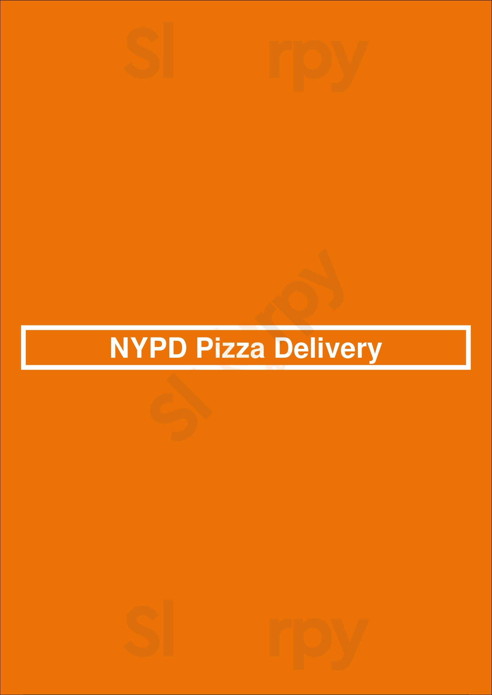 Nypd Pizza Delivery Cincinnati Menu - 1