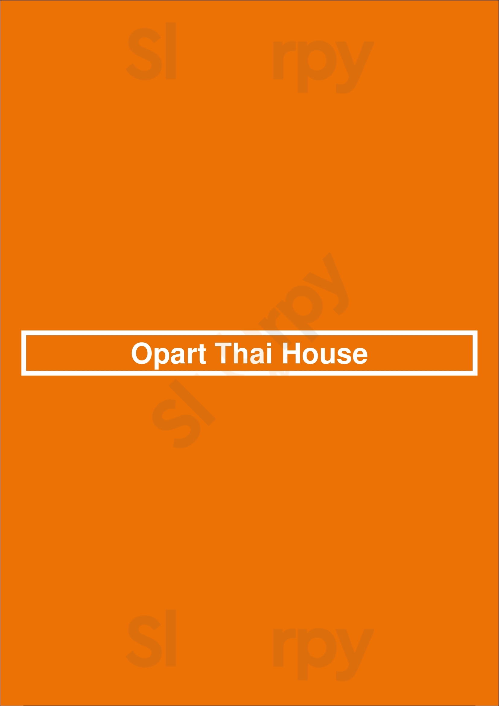 Opart Thai House Chicago Menu - 1