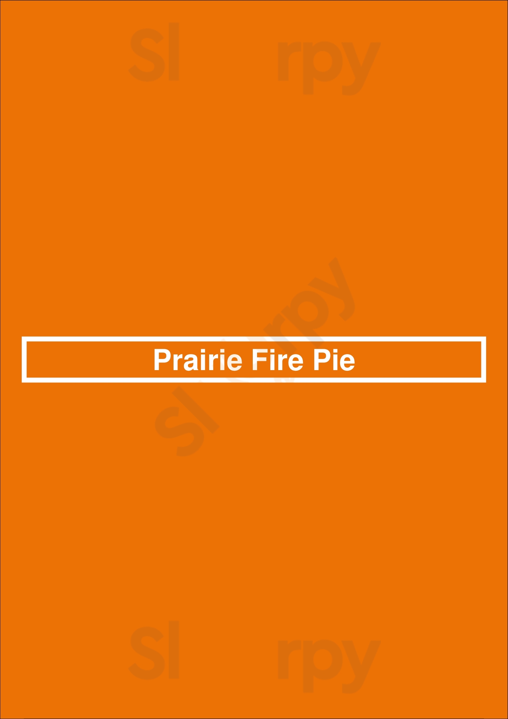 Prairie Fire Pie Tulsa Menu - 1