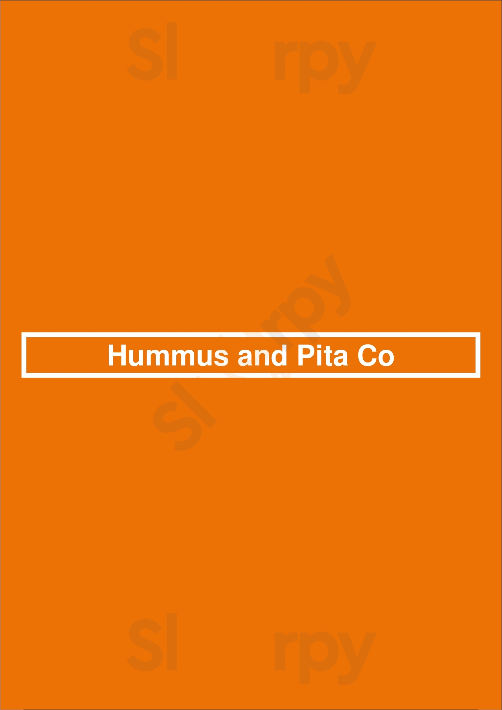 Hummus And Pita Co New York City Menu - 1