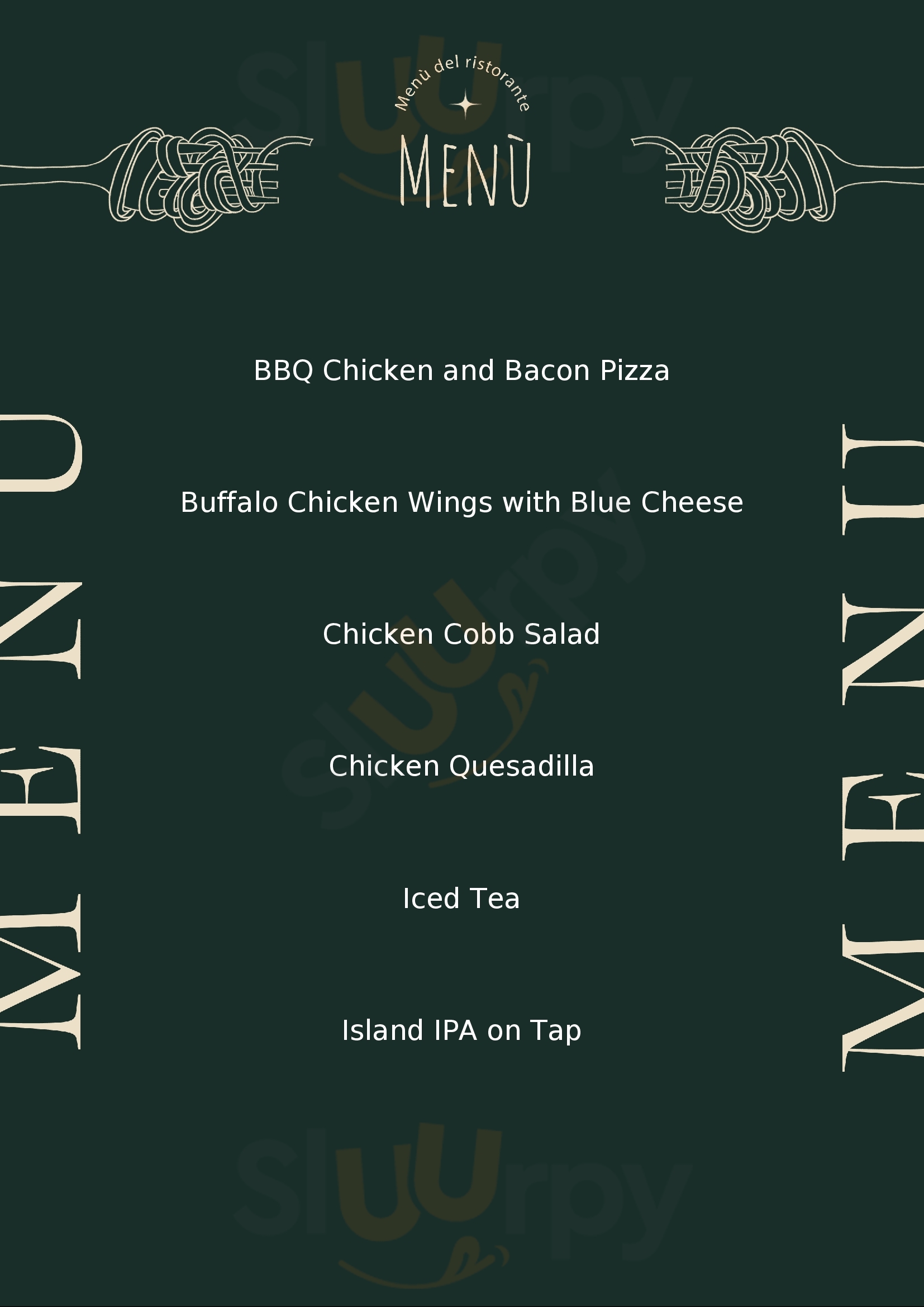 Menu Fuudies - Tavern In The Square