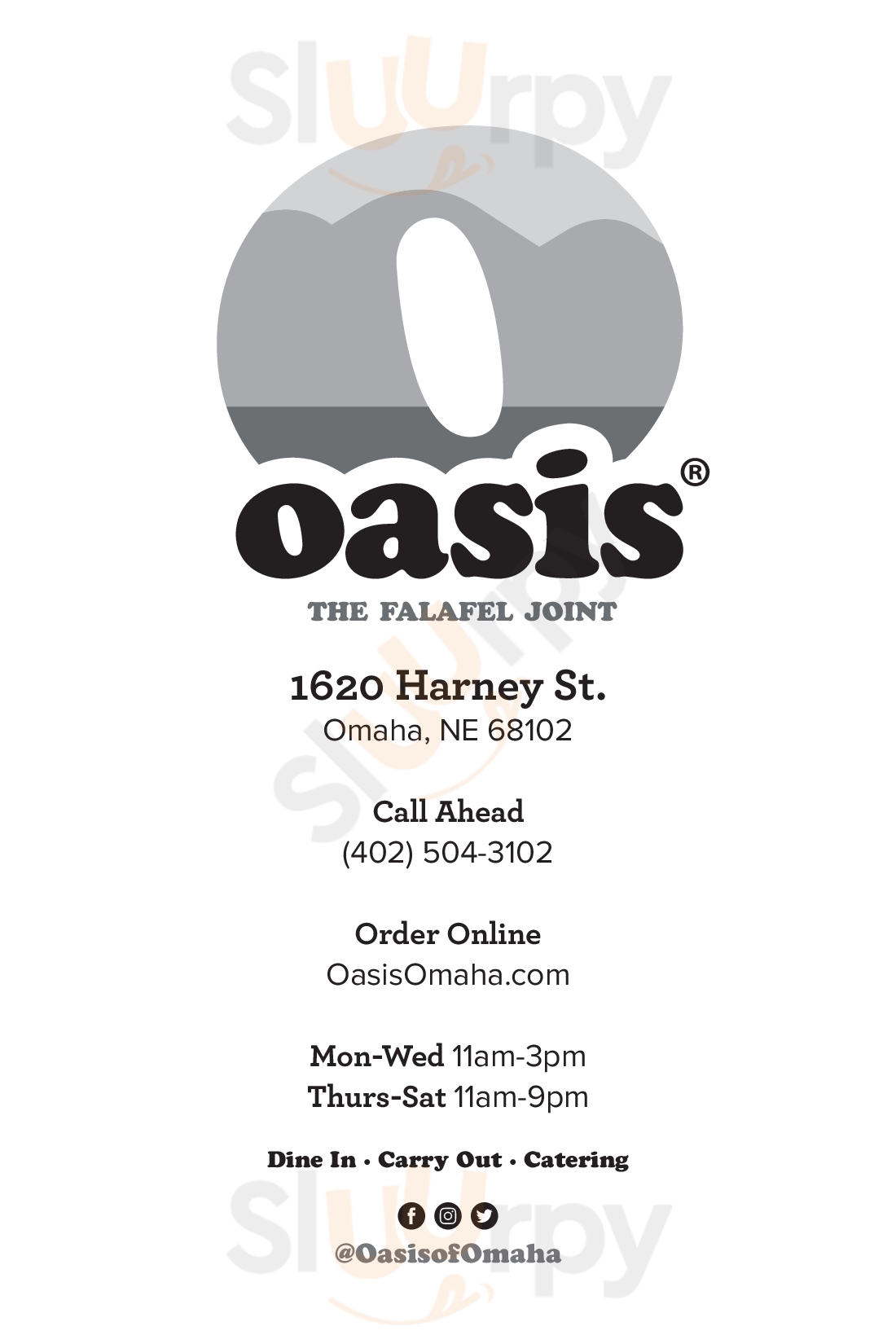 Oasis Falafel Omaha Menu - 1