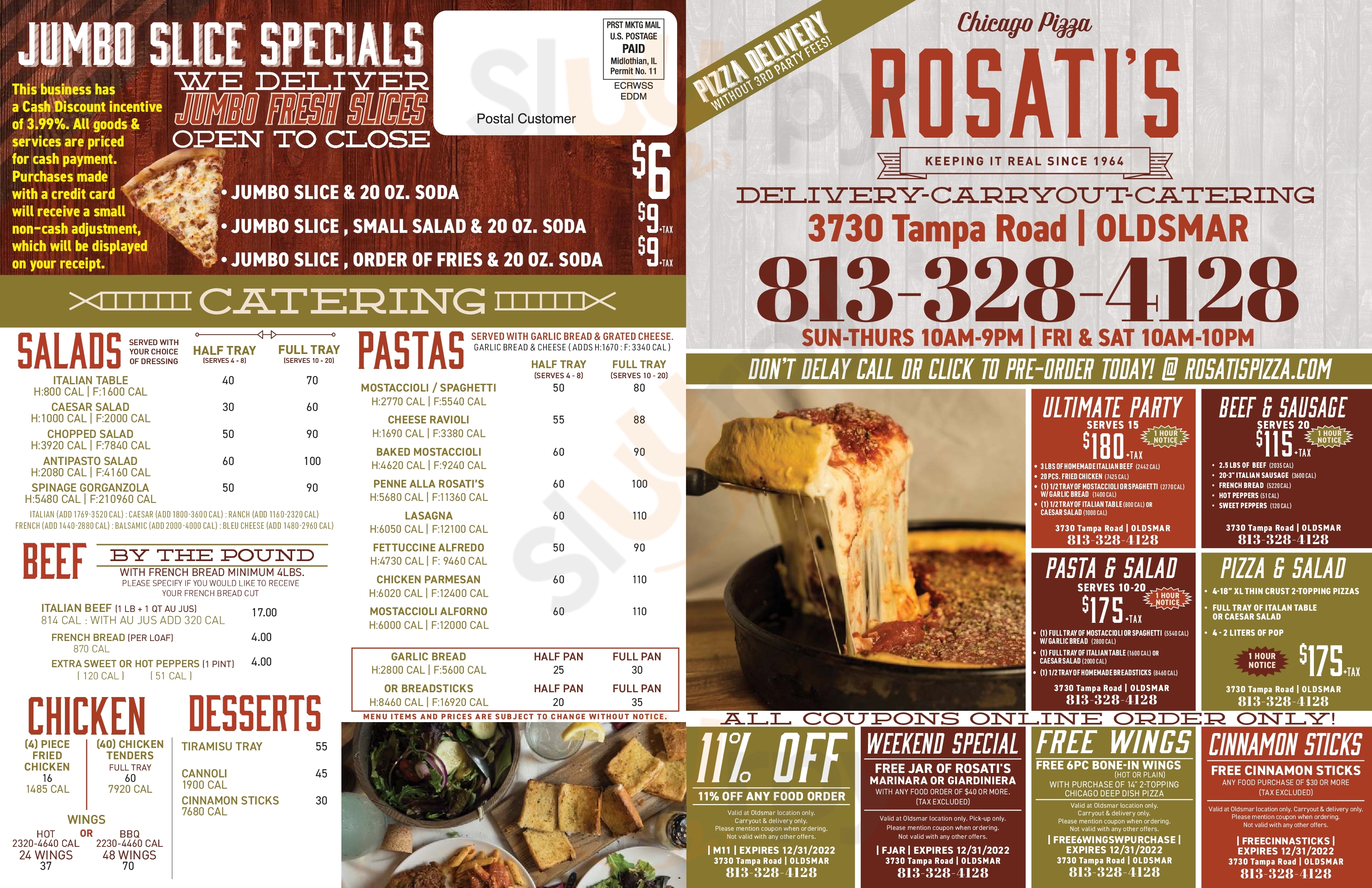 Rosati's Tampa Menu - 1