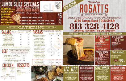 Rosati's menu