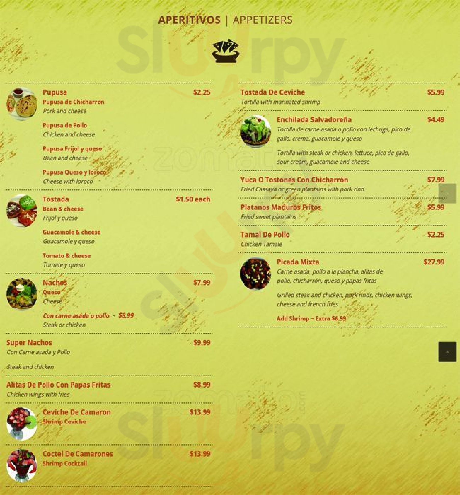 Main Menu - Taqueria El Carrizal