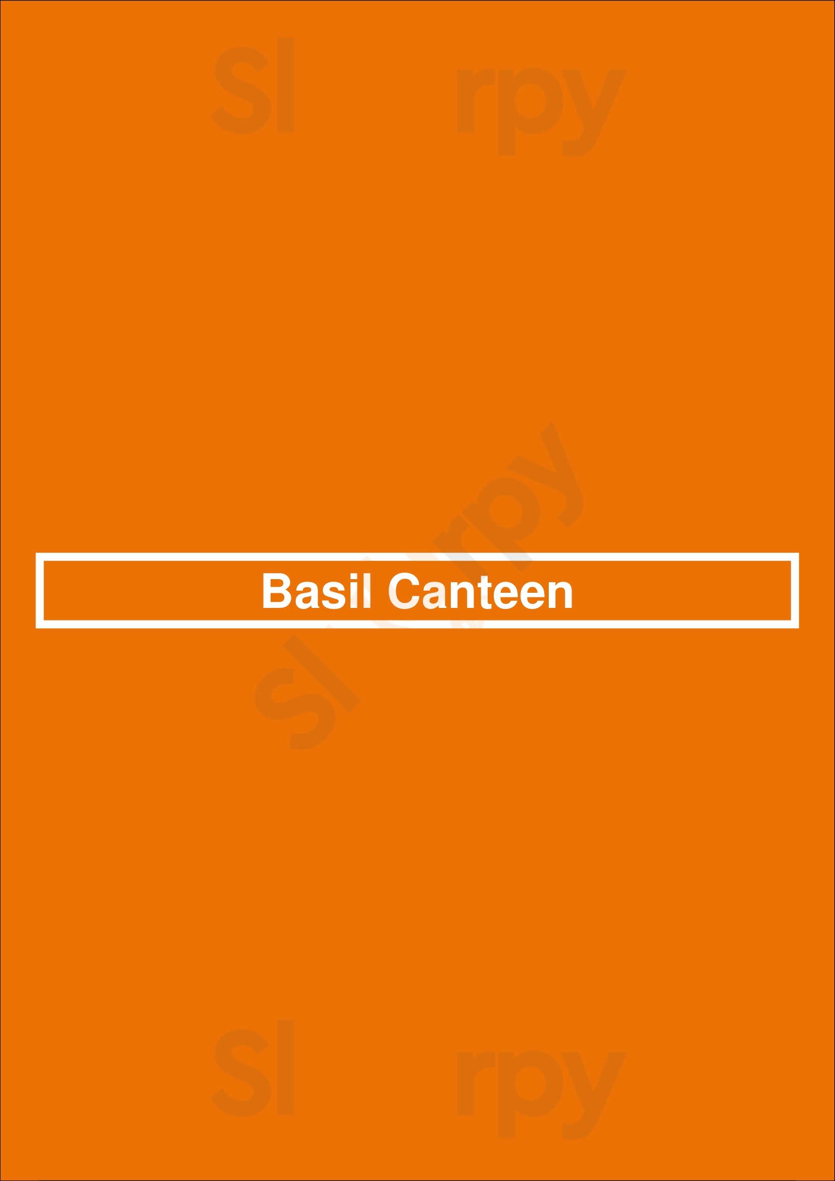 Main Menu - Basil Canteen