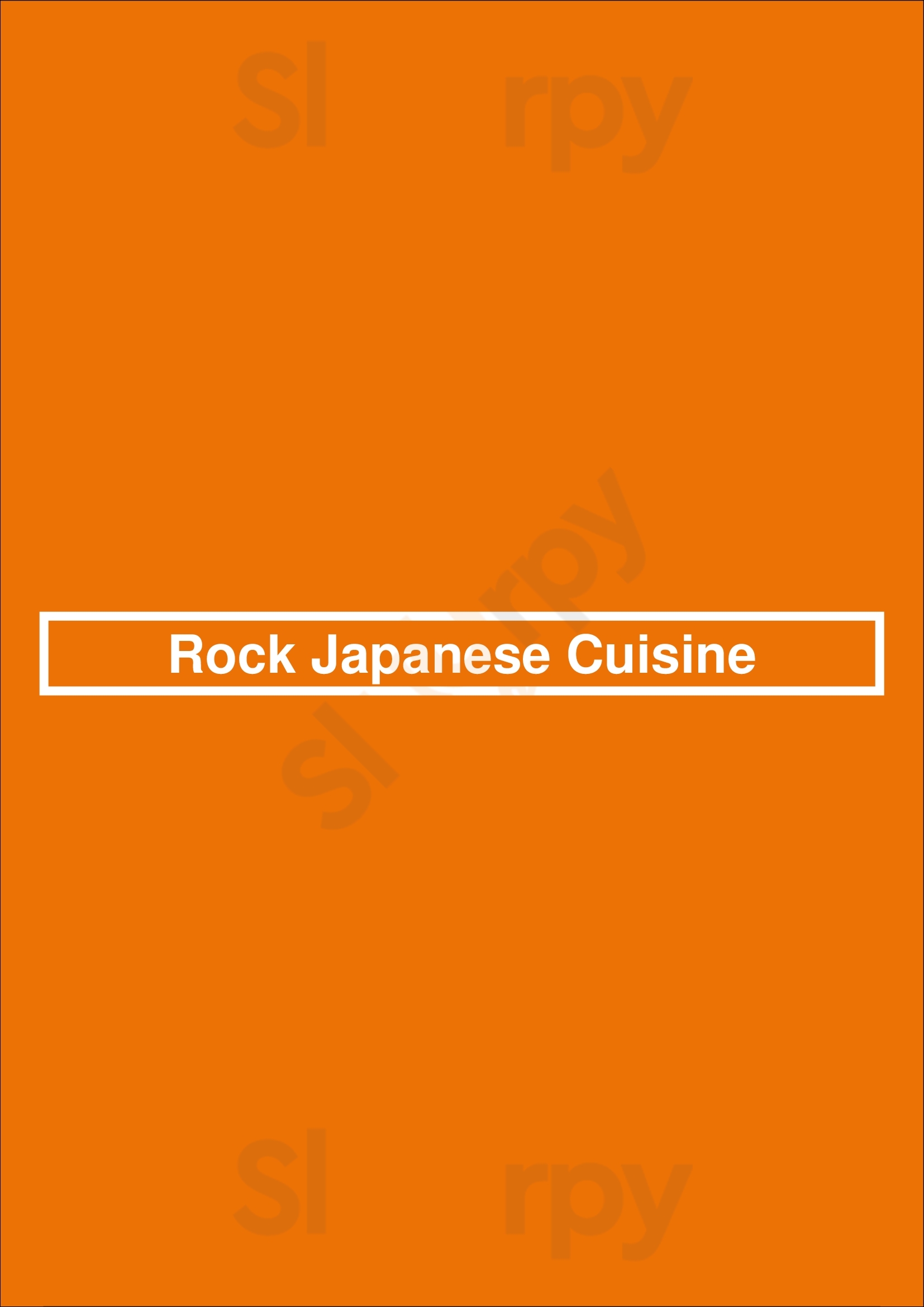 Rock Japanese Cuisine San Francisco Menu - 1
