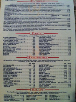 Niko's Pizza menu